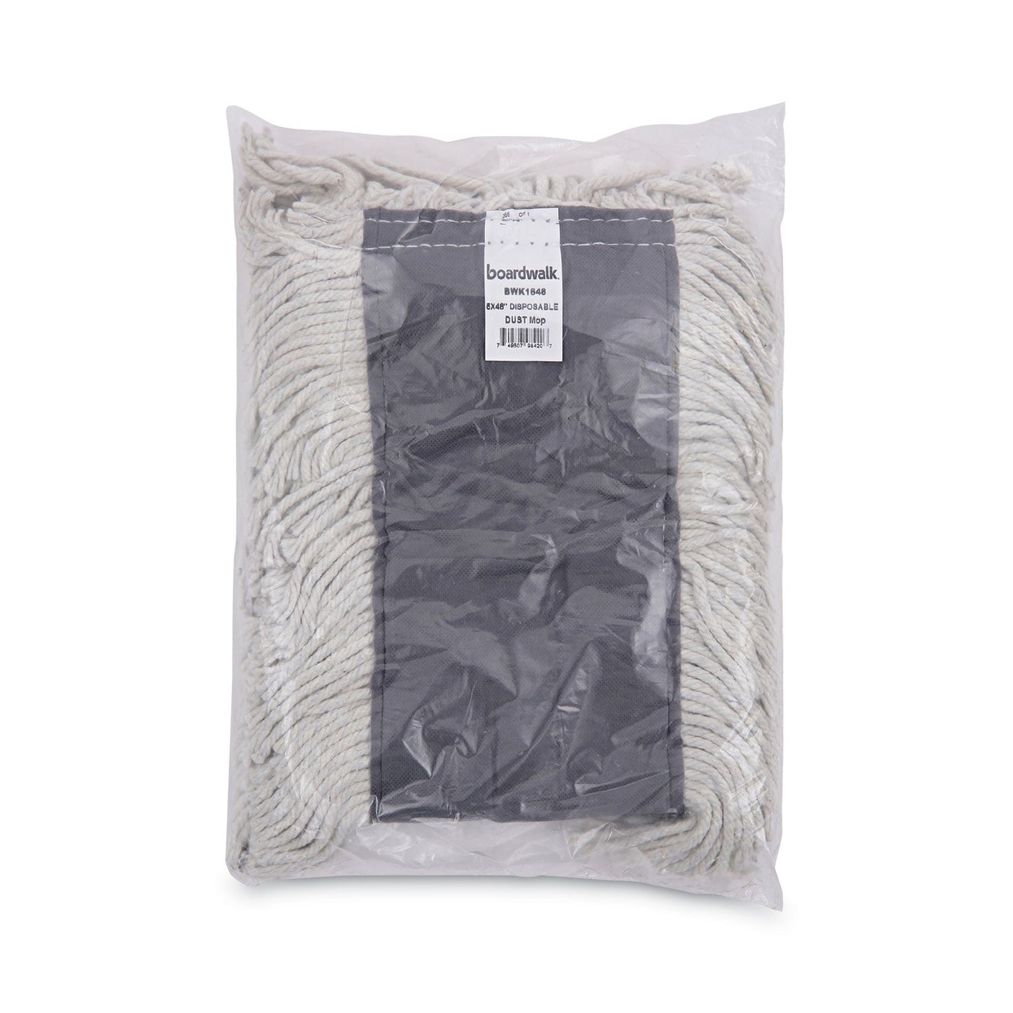 Boardwalk Mop Head, Dust, Disposable, Cotton/Synthetic Fibers, 48 x 5, White