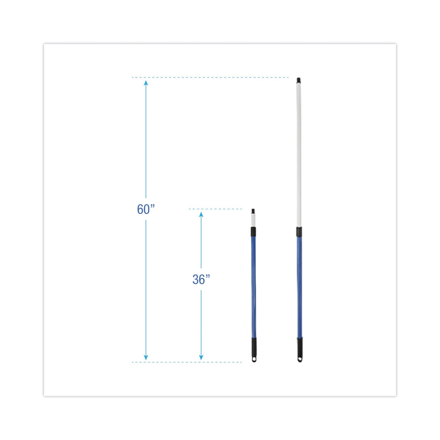 Boardwalk Telescopic Handle for MicroFeather Duster, 36" to 60" Handle, Blue