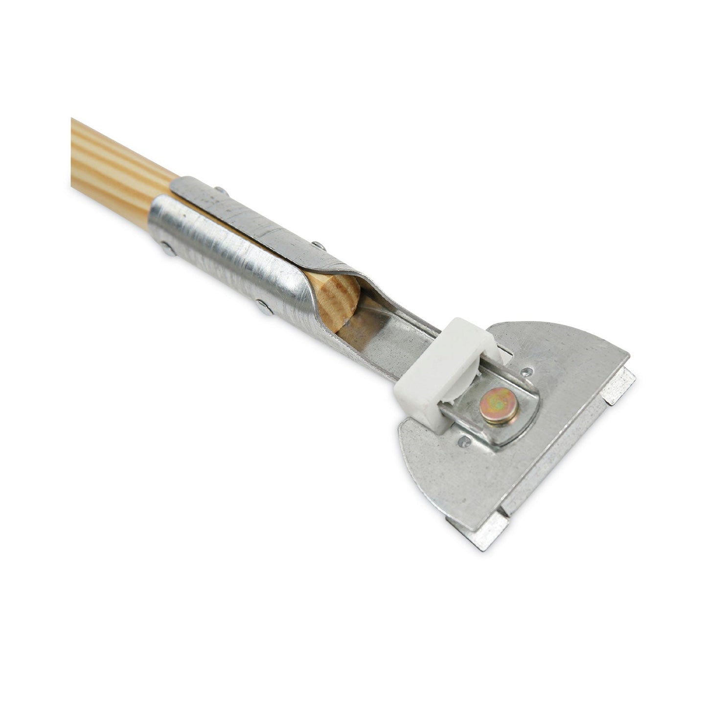 Boardwalk Clip-On Dust Mop Handle, Lacquered Wood, Swivel Head, 1" dia x 60", Natural