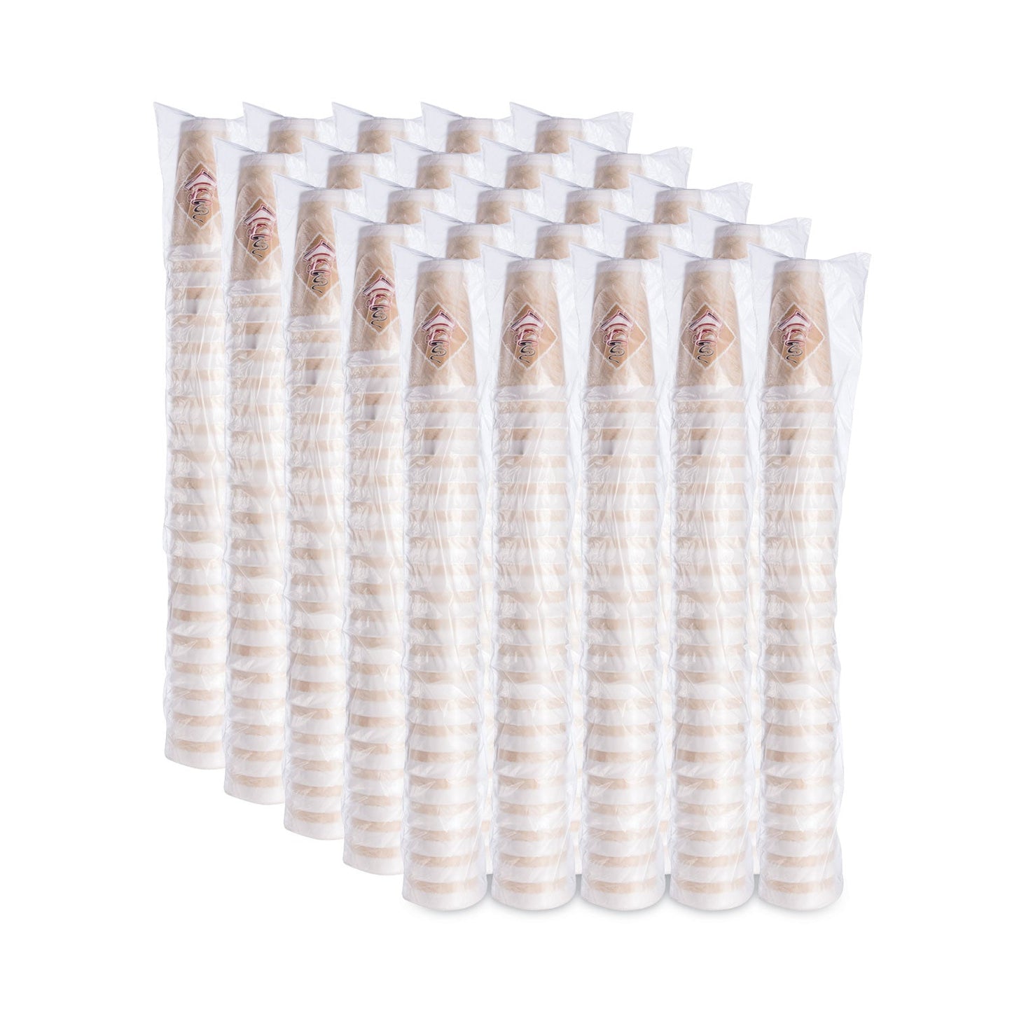 Dart Cafe G Foam Hot/Cold Cups, 20 oz, Brown/Red/White, 500/Carton