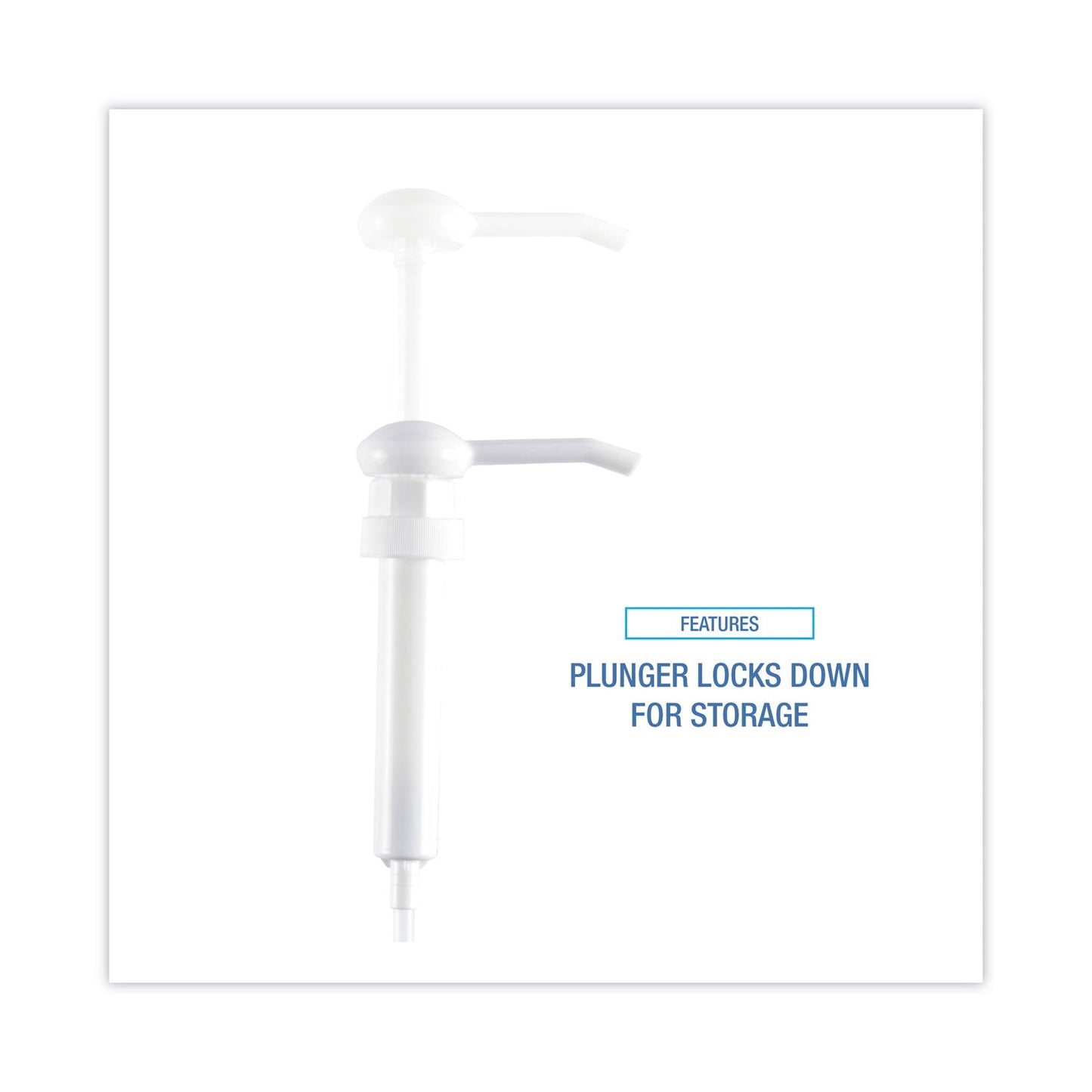 Boardwalk Siphon Pump, 1 oz/Pump, For 1 gal Bottles, Plastic, 12" Tube, White, 12/Carton