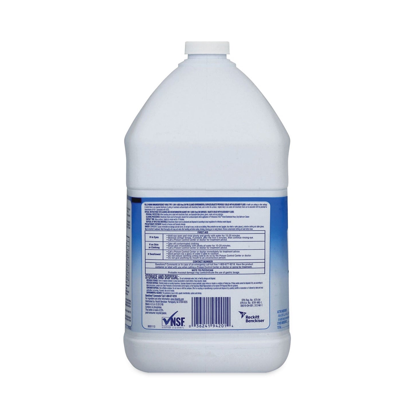 Professional LYSOL Disinfectant Heavy-Duty Bathroom Cleaner Concentrate, Lime, 1 gal Bottle