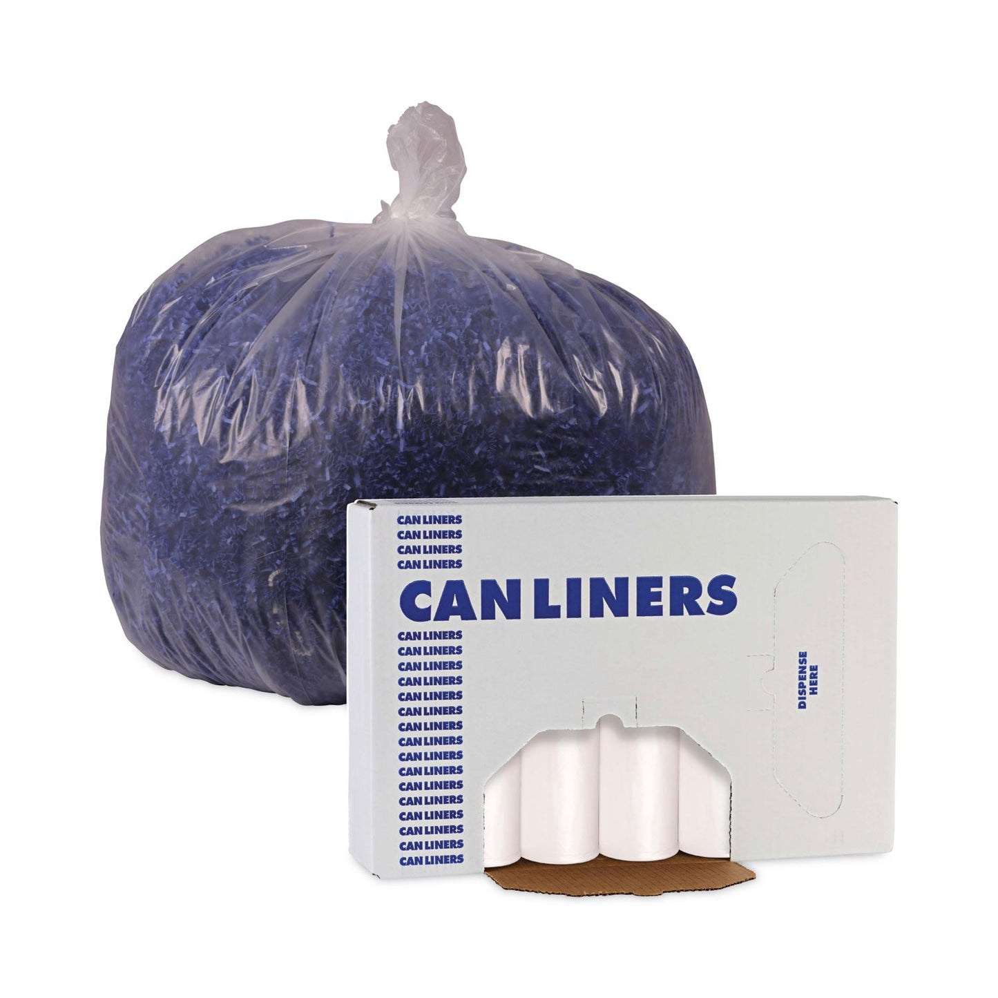 Boardwalk High-Density Can Liners, 45 gal, 11 microns, 40" x 46", Natural, 250/Carton