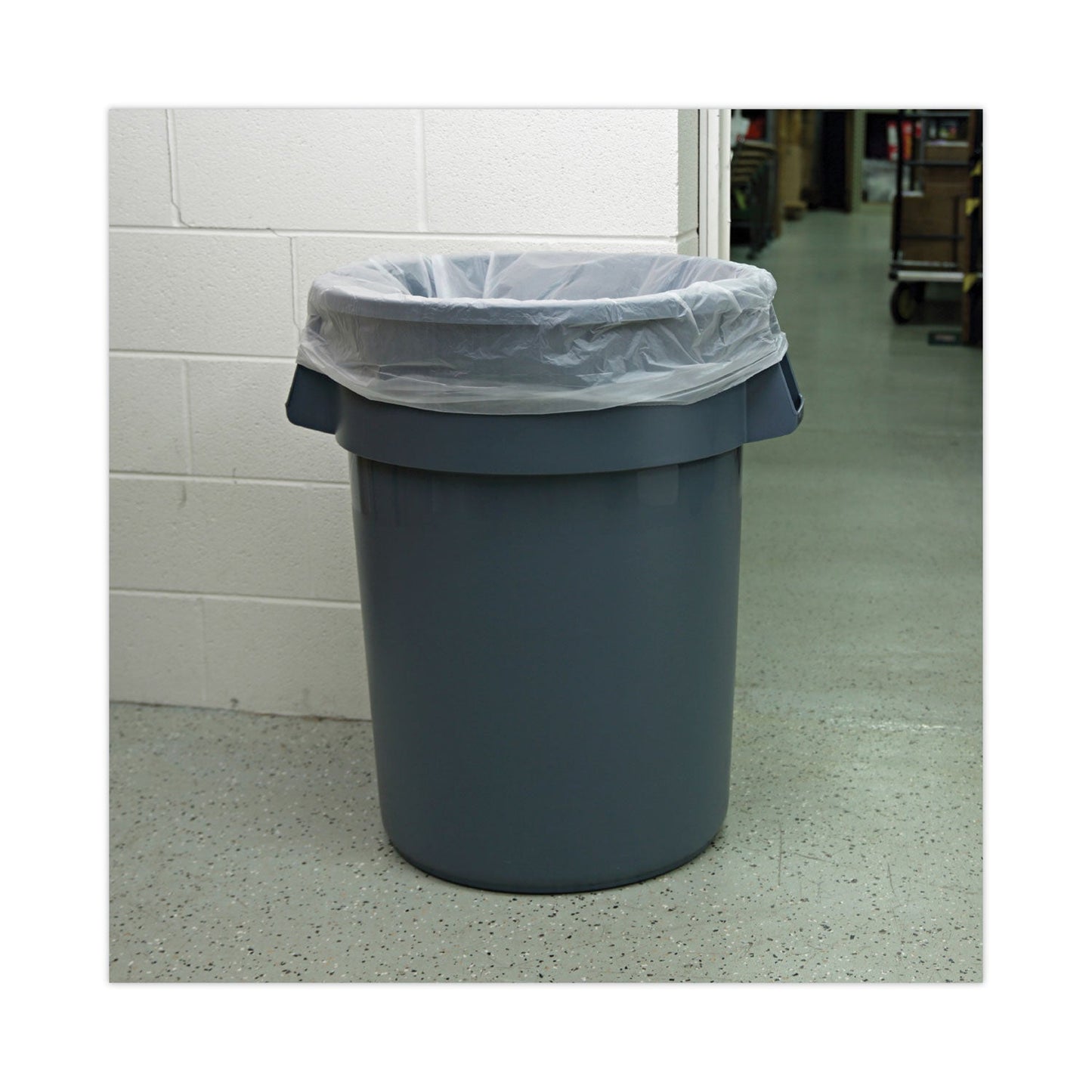 Boardwalk High-Density Can Liners, 56 gal, 19 microns, 43" x 47", Natural, 150/Carton