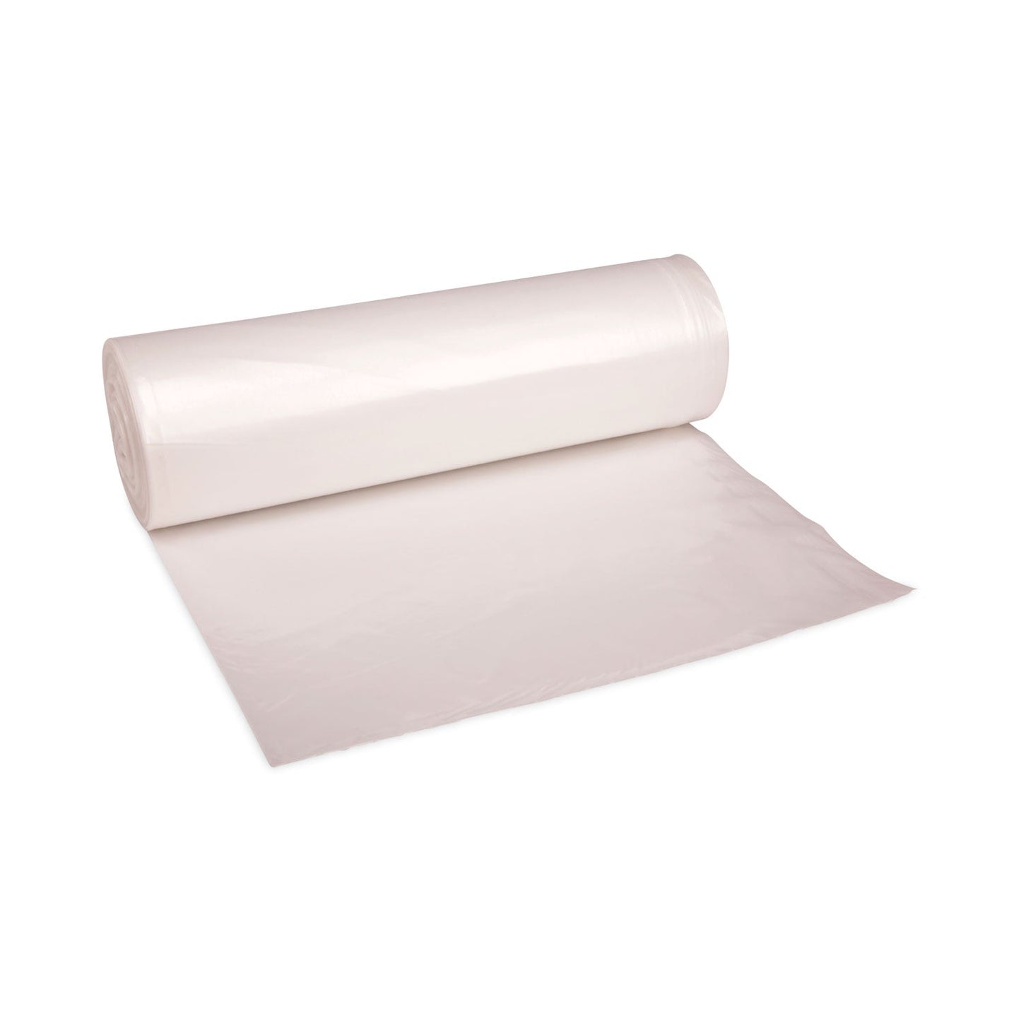 Boardwalk High Density Industrial Can Liners Coreless Rolls, 60 gal, 16 microns, 38 x 60, Natural, 8 Rolls of 25 Bags