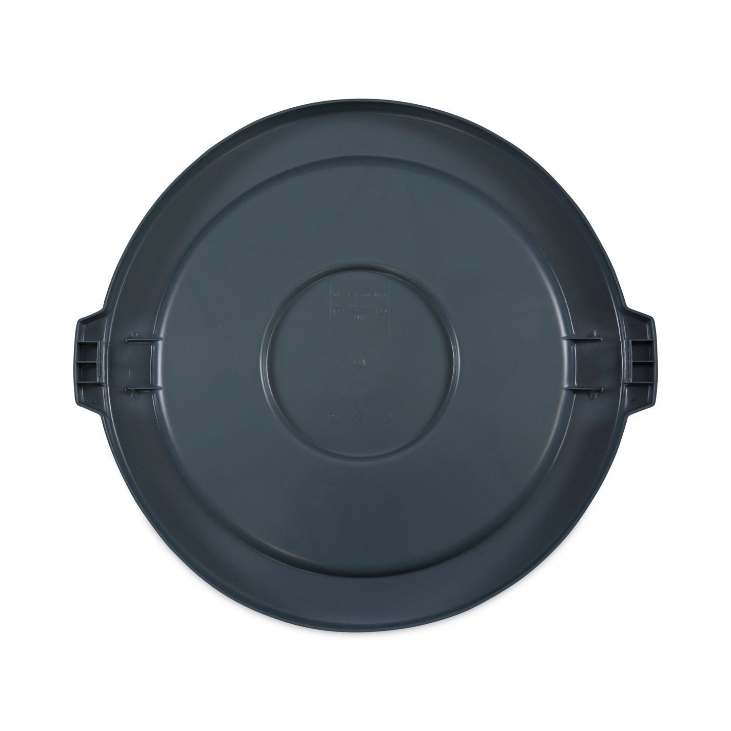 Boardwalk Lids for 44 gal Waste Receptacles, Flat-Top, Round, Plastic Gray