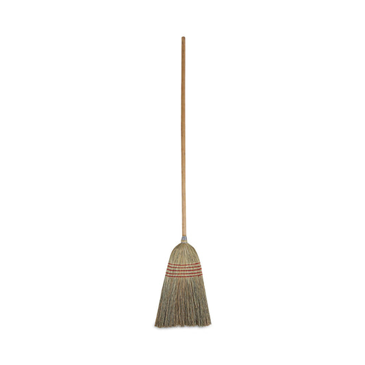 Boardwalk Parlor Broom, Corn Fiber Bristles, 55" Overall Length, Natural, 12/Carton