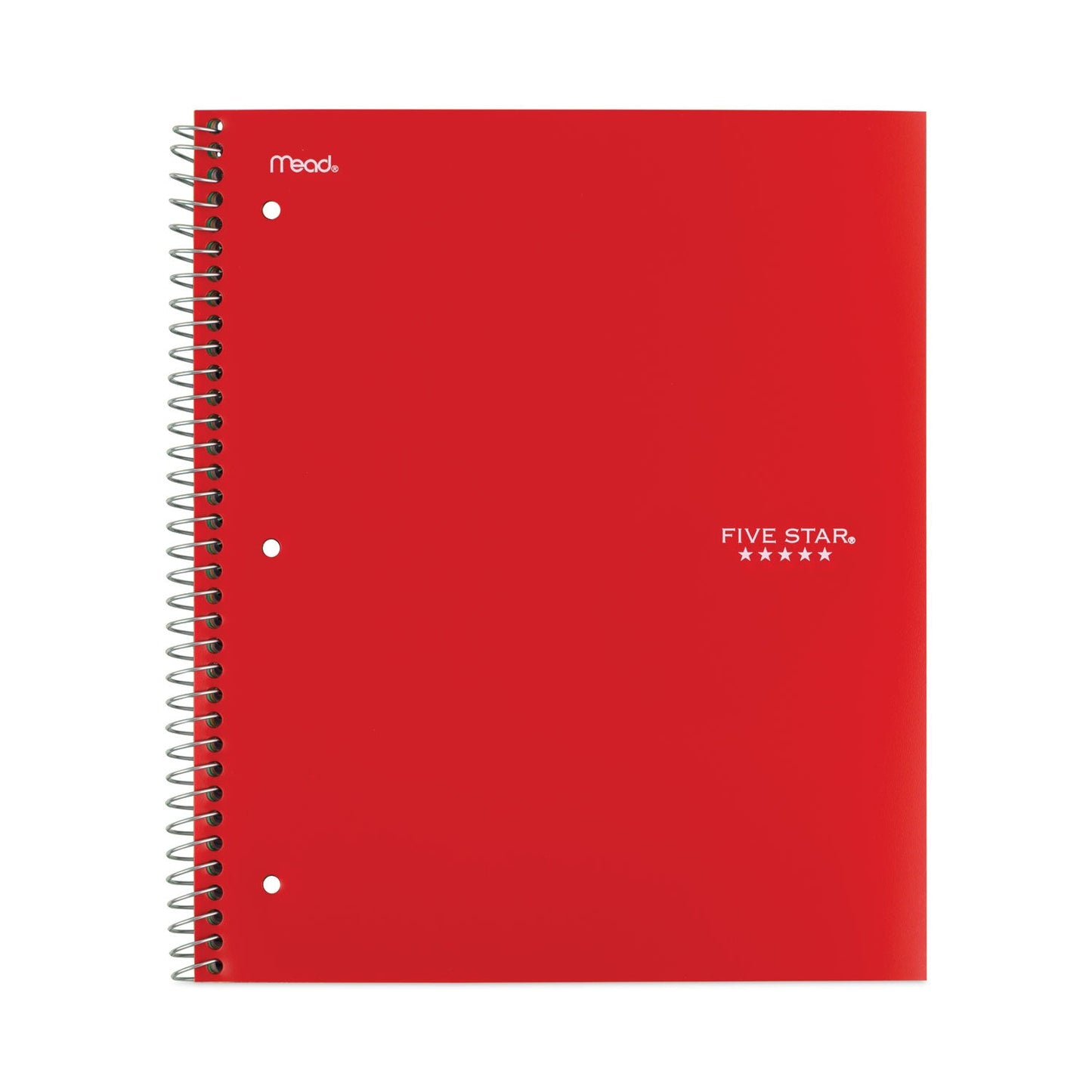 Five Star Wirebound Notebook, 1 Subject, Medium/College Rule, Randomly Assorted Covers, 11 x 8.5, 100 Sheets, 6/Pack