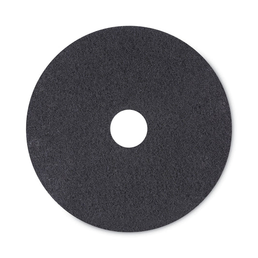 Boardwalk High Performance Stripping Floor Pads, 20" Diameter, Black, 5/Carton