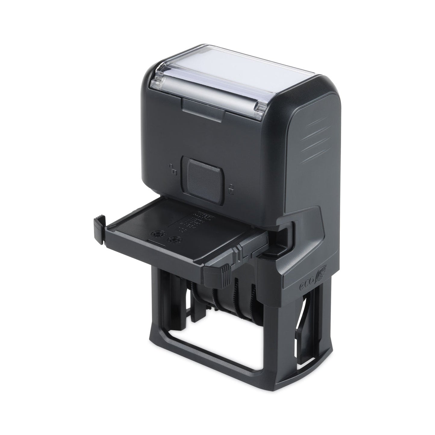 Trodat Printy Economy 5-in-1 Date Stamp, Self-Inking, 1.63" x 1", Blue/Red