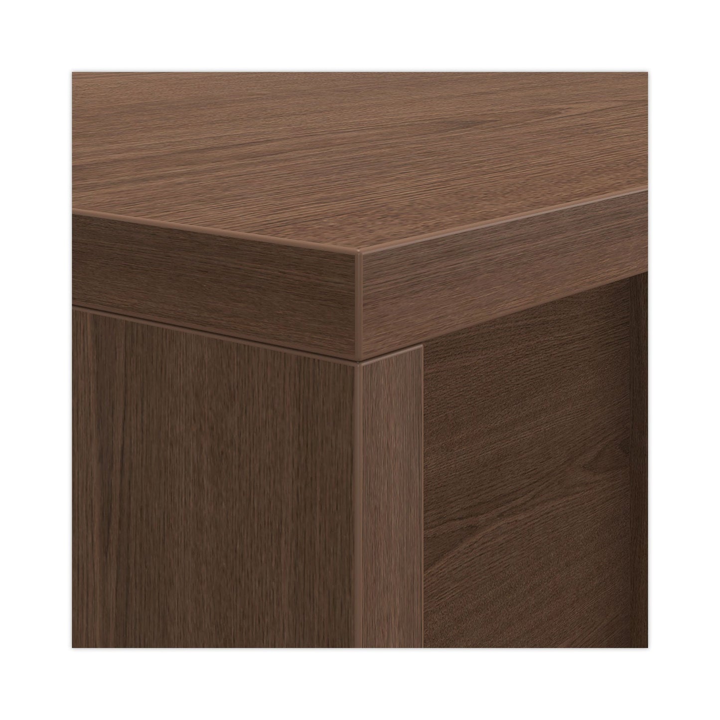 HON Mod Return Shell, Right, 42w x 24d x 29h, Sepia Walnut