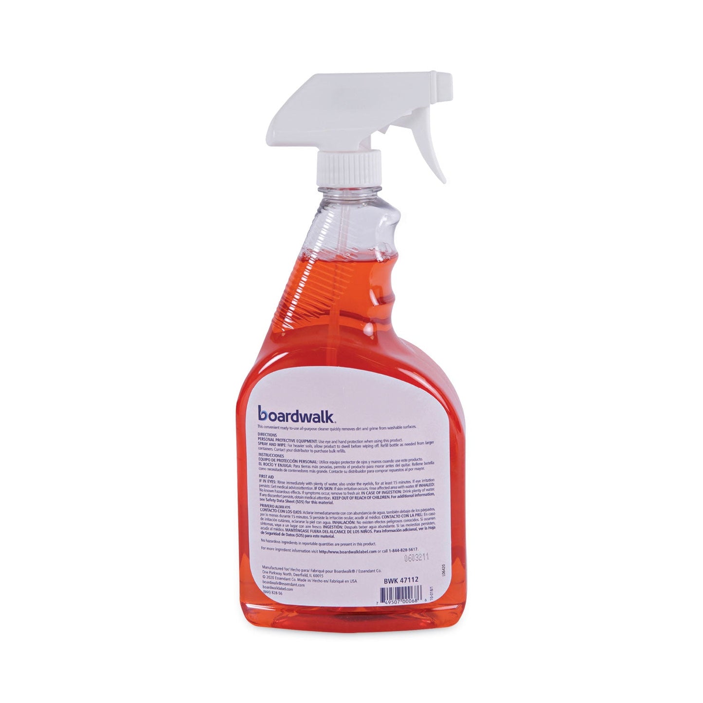 Boardwalk Natural All Purpose Cleaner, Unscented, 32 oz Spray Bottle, 12/Carton