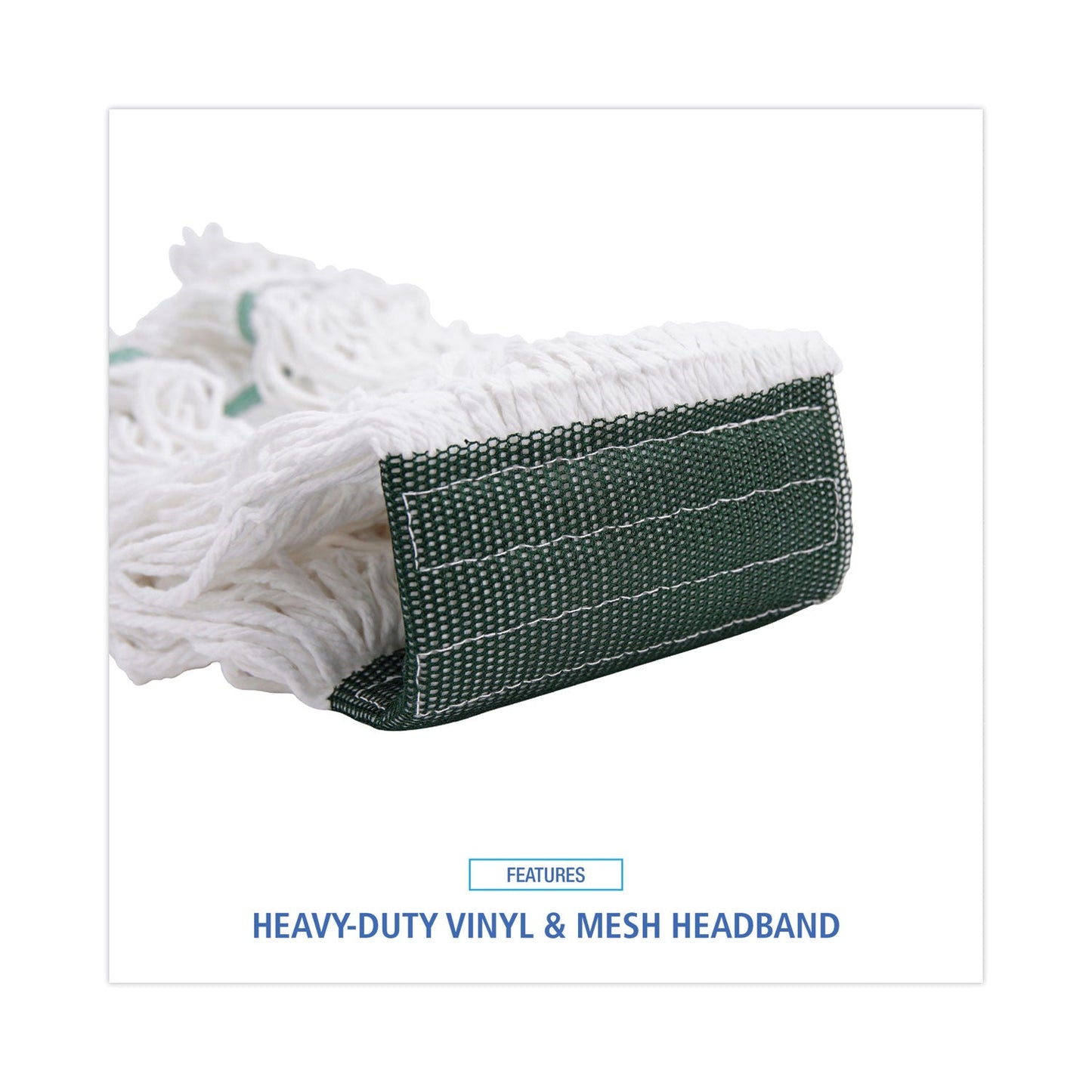 Boardwalk Loop End Rayon Mop Head, Rayon, Medium, 14 oz, White, Dozen