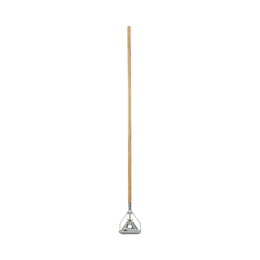 Boardwalk Quick Change Metal Head Wooden Mop Handle, Junior, 0.88" dia x 54", Natural