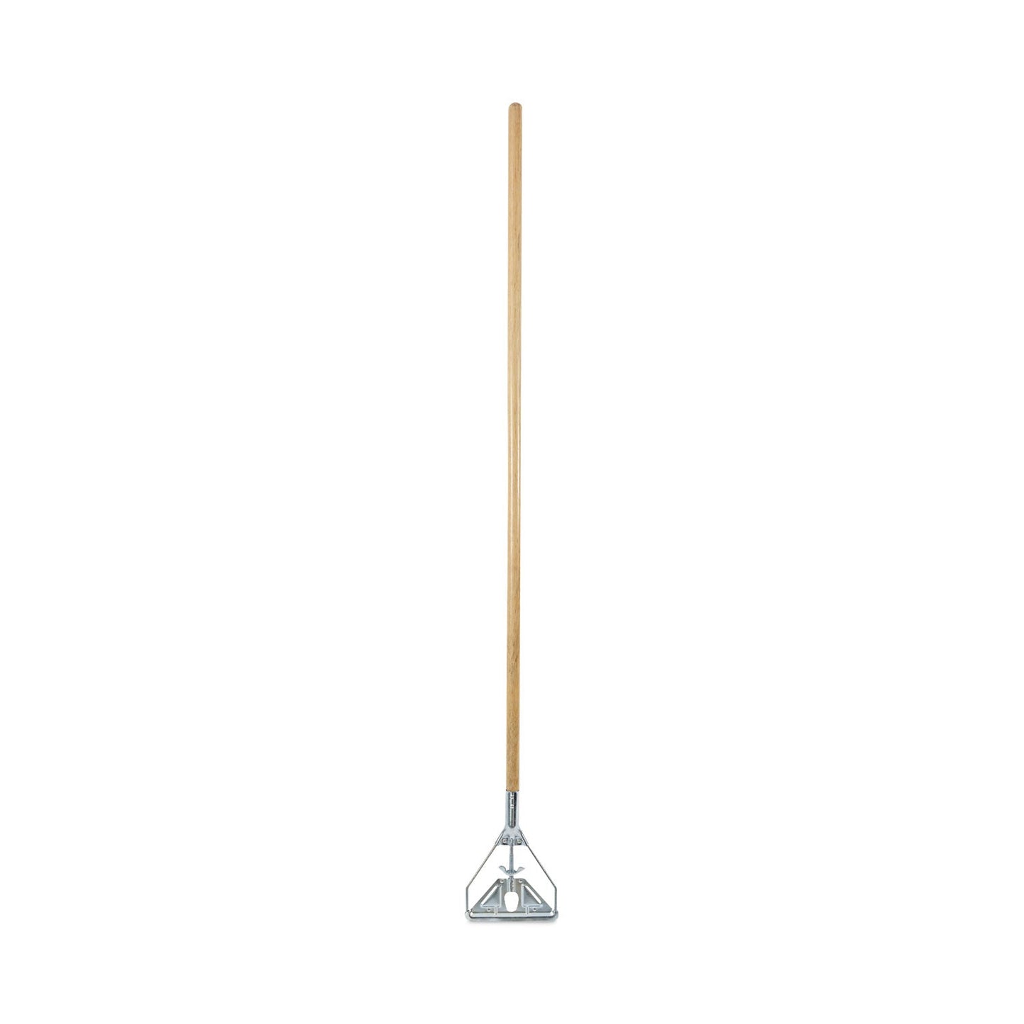 Boardwalk Screw Clamp Metal Head Wooden Mop Handle, #20+, 1.13" dia x 63", Natural