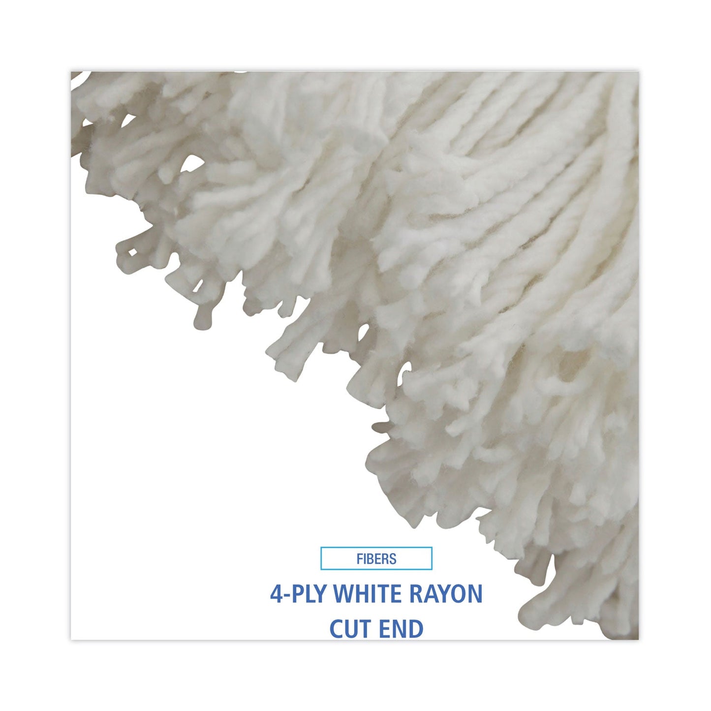 Boardwalk Cut-End Lie-Flat Wet Mop Head, Rayon, 16oz, White