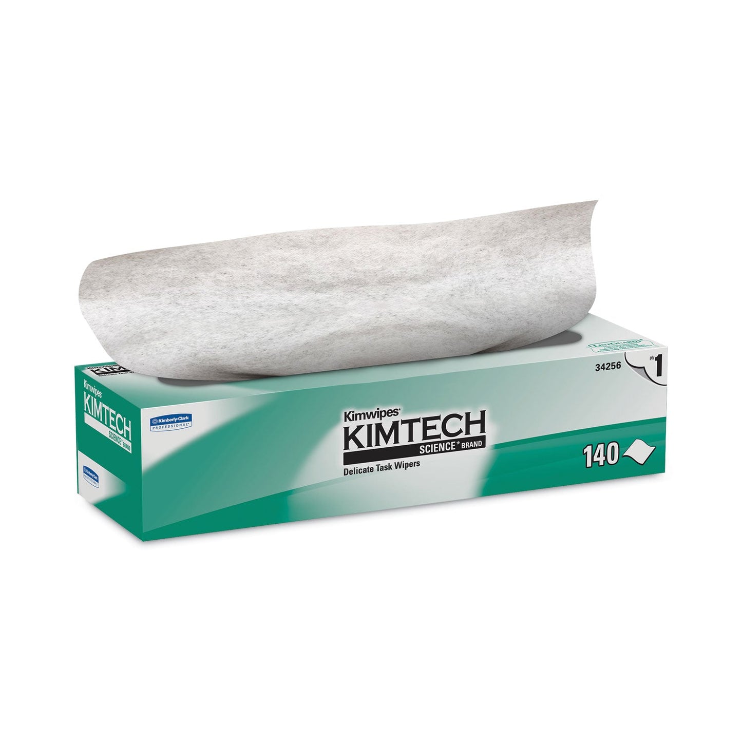 Kimtech Kimwipes Delicate Task Wipers, 1-Ply, 14.7 x 16.6, White, 144/Box