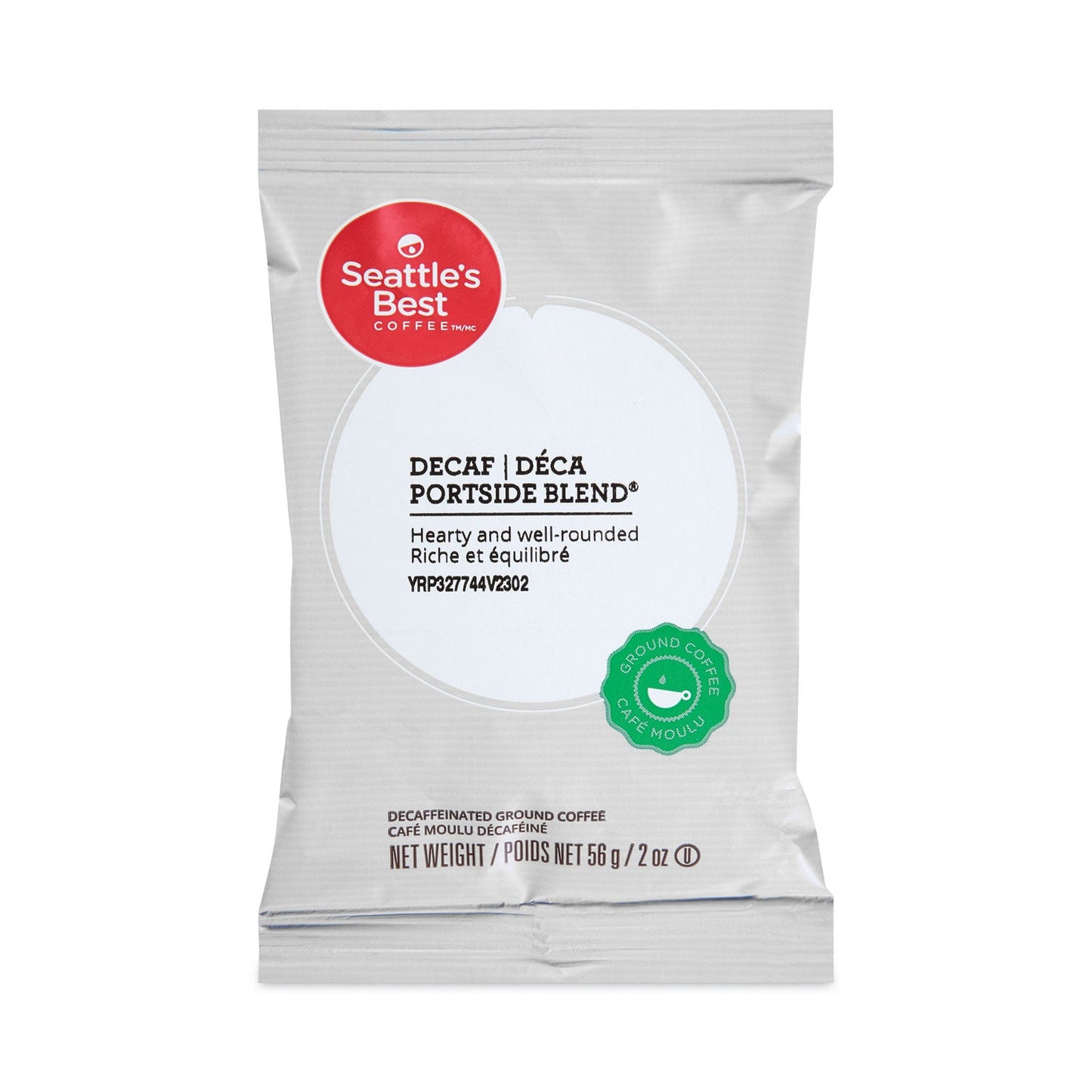 Seattle's Best Premeasured Coffee Packs, Decaf Portside Blend, 2.6 oz Packet, 72/Carton