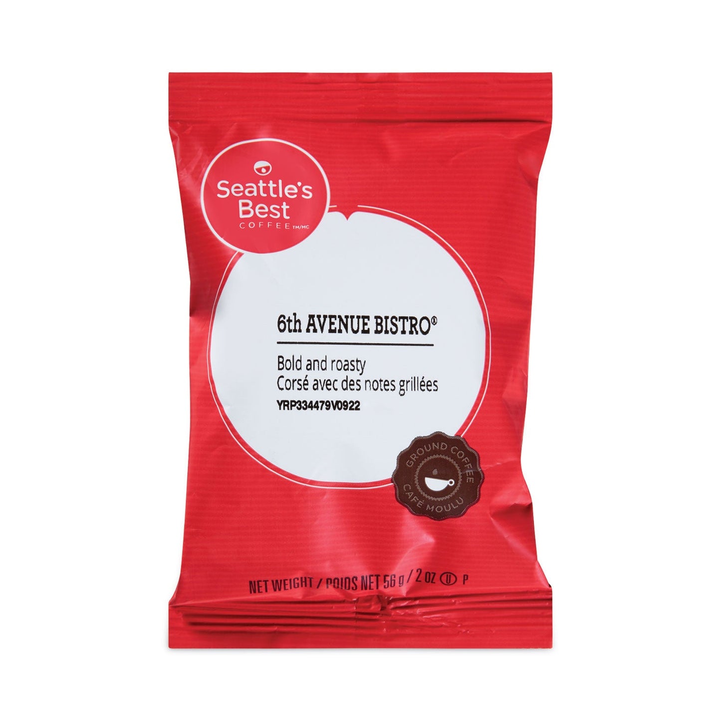 Seattle's Best Premeasured Coffee Packs, 6th Avenue Bistro, 2.1 oz Packet, 72/Carton