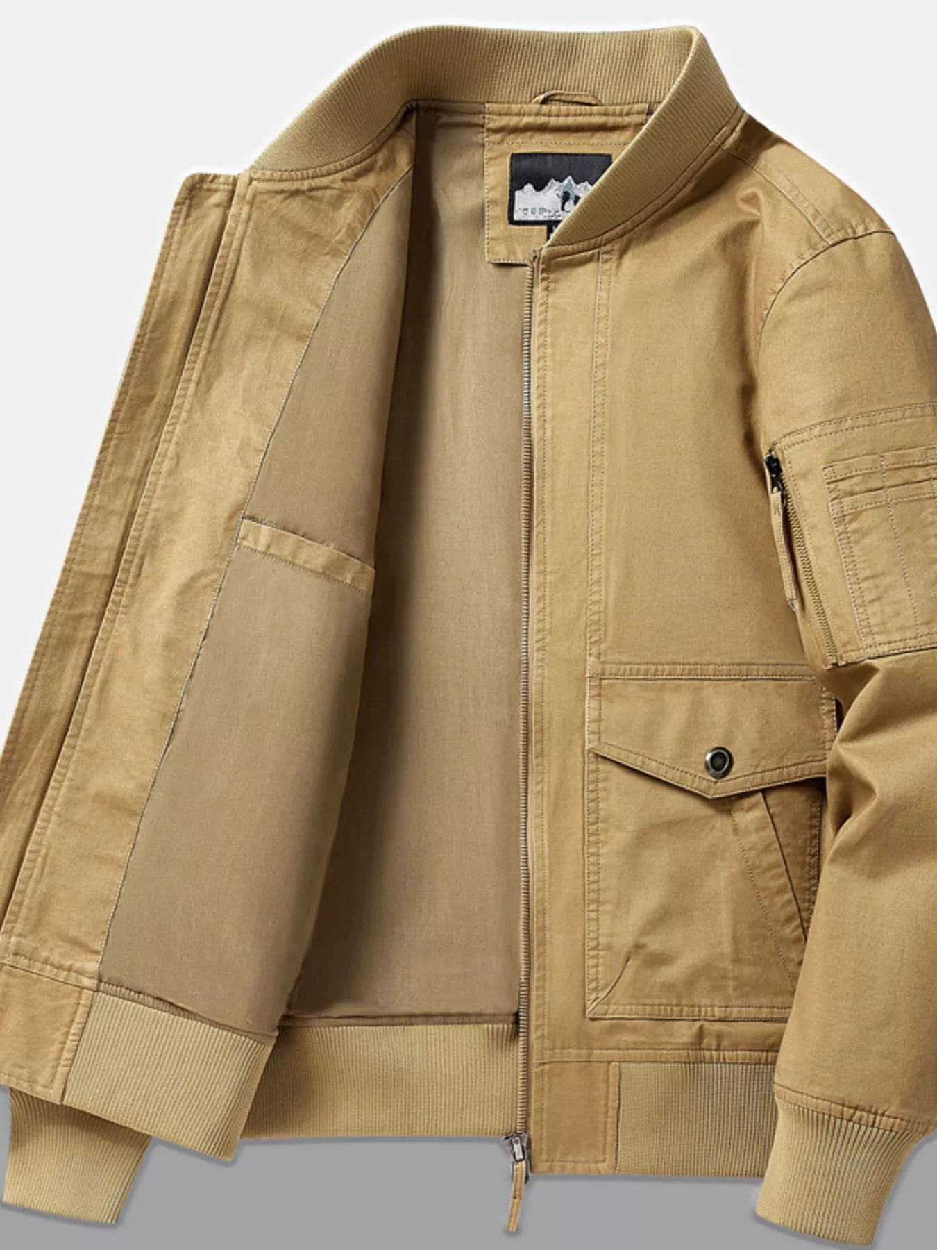 Men's Plus Size Casual Lightweight Bomber Jacket