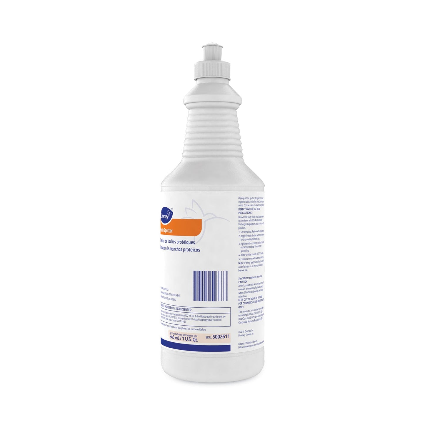 Diversey Protein Spotter, Fresh Scent, 32 oz Bottle, 6/Carton