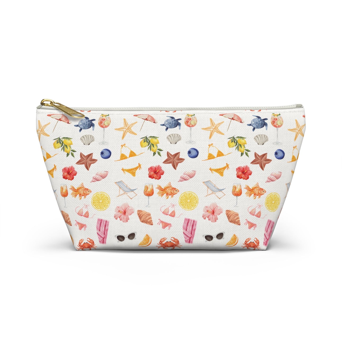 Customizable Beach-Themed Accessory/Makeup Pouch