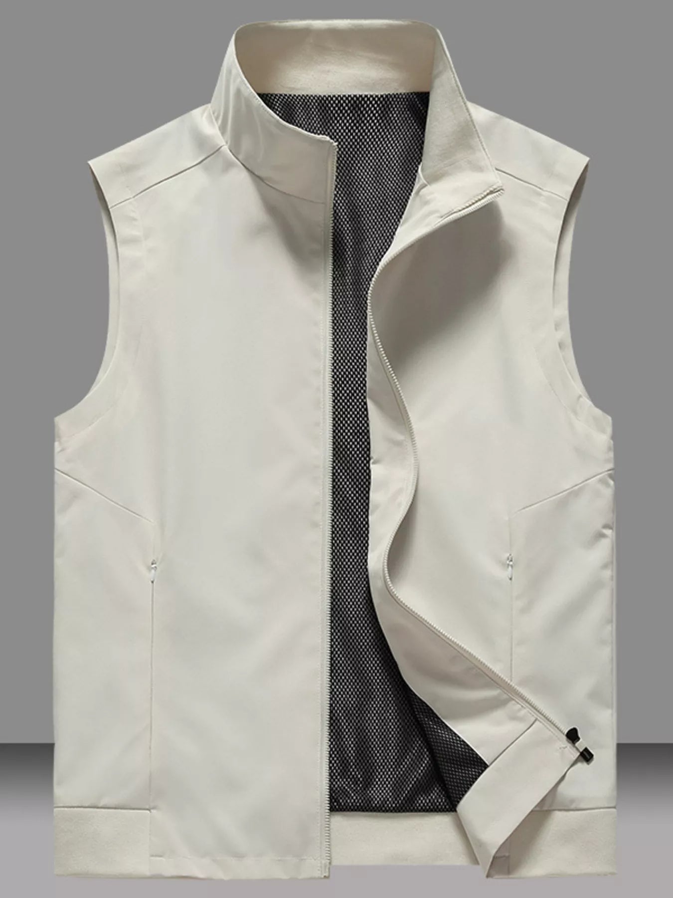 Men's Plus Size Zip Up Vest Coat