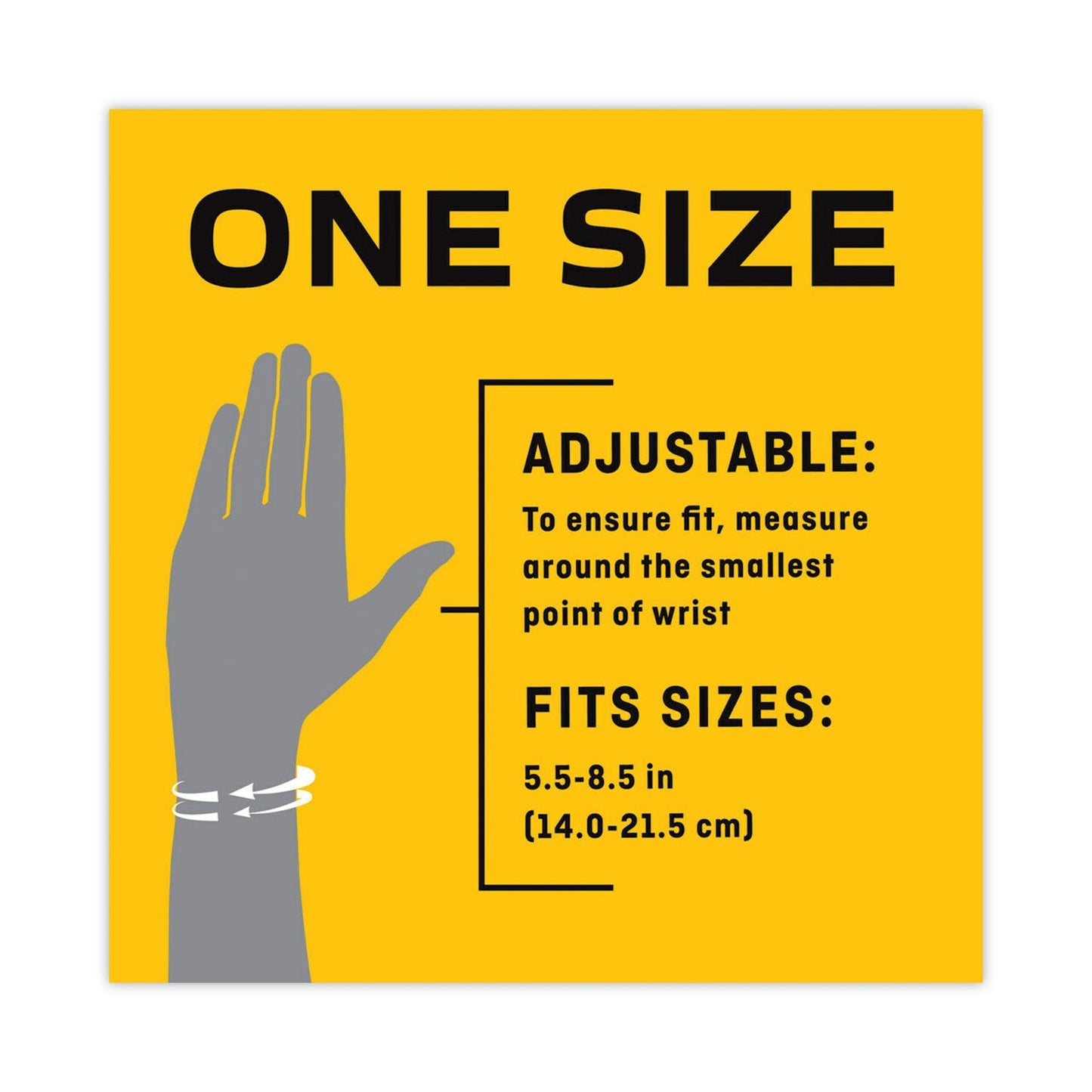 FUTURO Adjustable Reversible Splint Wrist Brace, Fits Wrists 5.5" to 8.5", Black