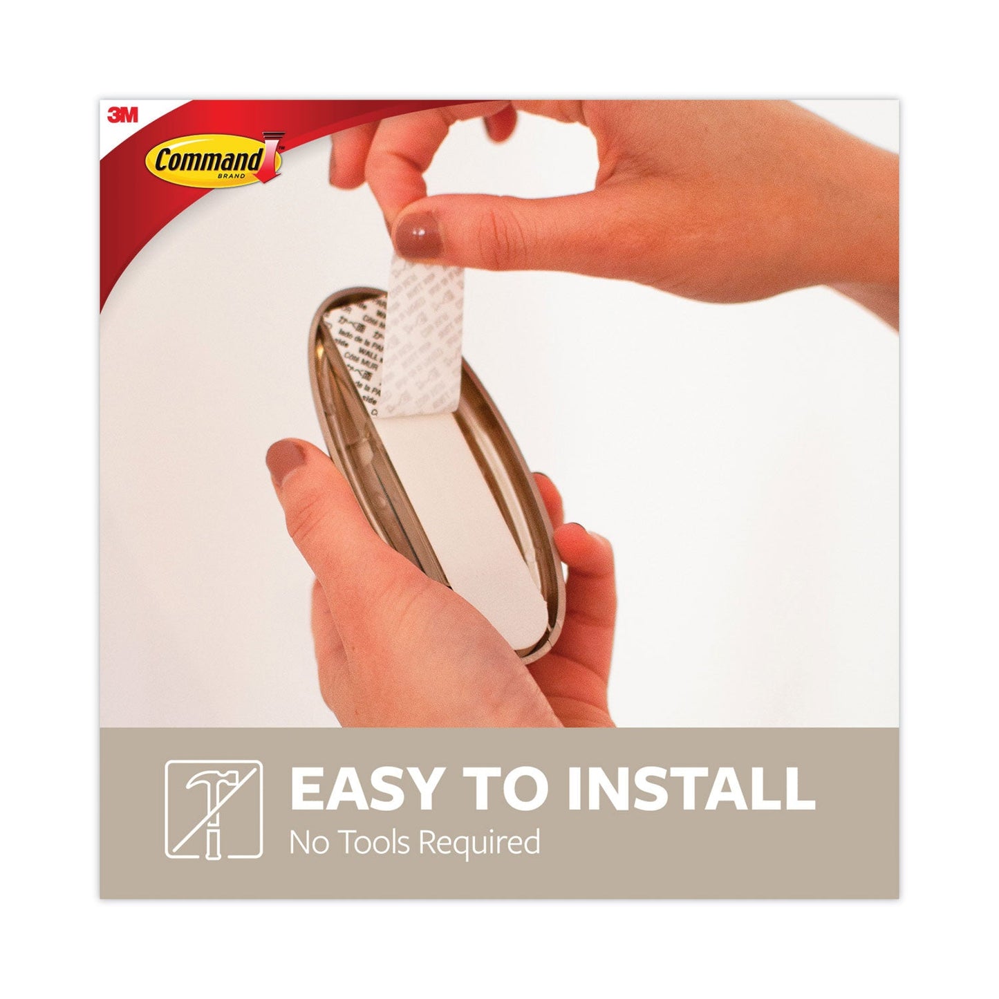 Command Decorative Hooks, Traditional, Large, 1 Hook and 2 Strips/Pack