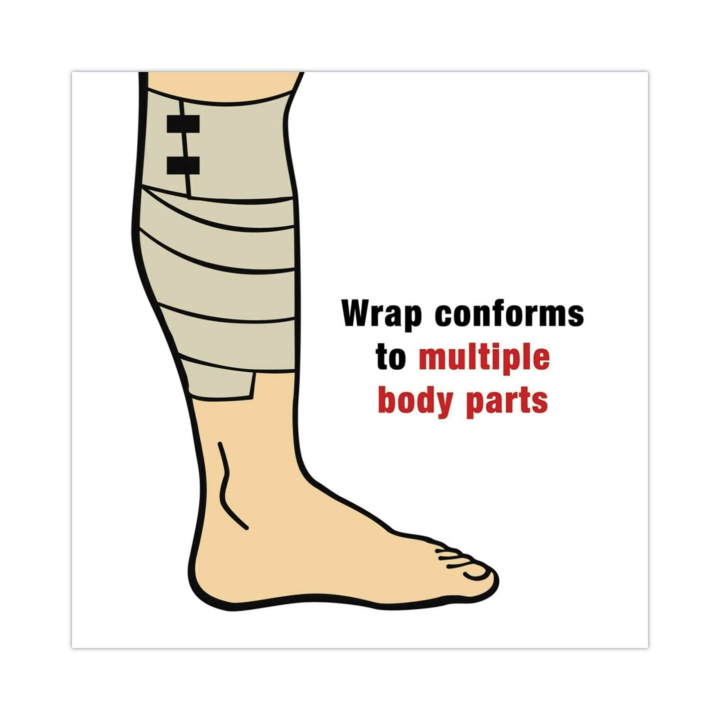 ACE Elastic Bandage with E-Z Clips, 4 x 64