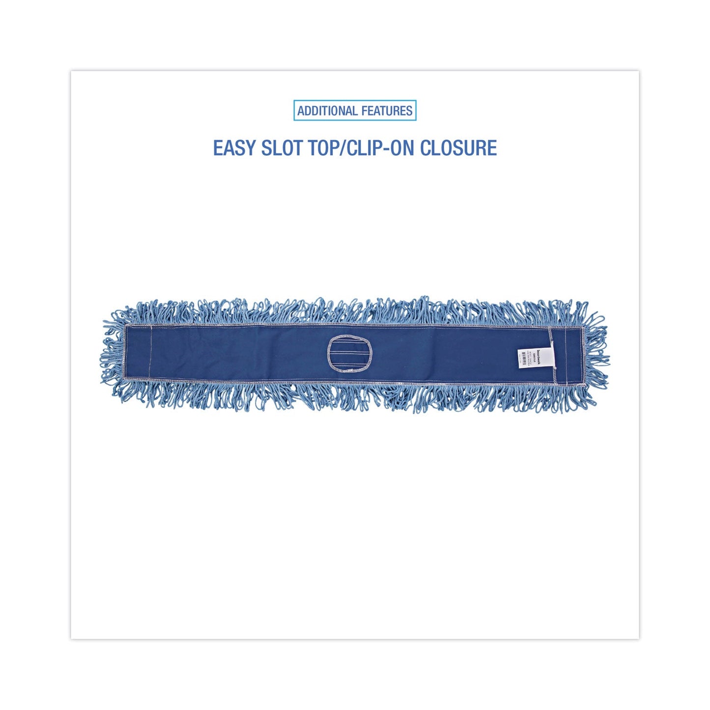 Boardwalk Dust Mop Head, Cotton/Synthetic Blend, 48" x 5", Blue