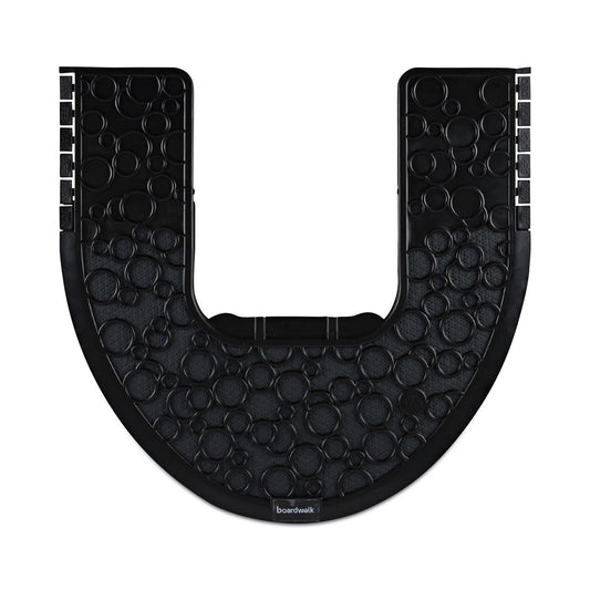 Boardwalk Commode Mat 2.0, Absorbant, Rubber, 22 x 22, Black, 6/Carton