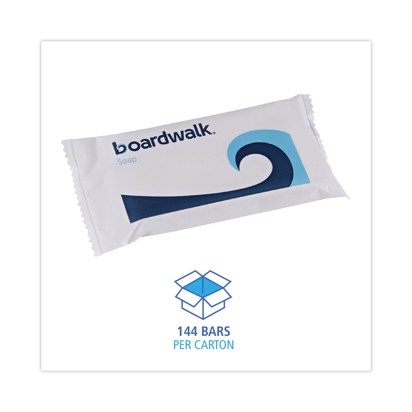 Boardwalk Face and Body Soap, Paper Wrapped, Floral Fragrance, # 3 Soap Bar, 144/Carton