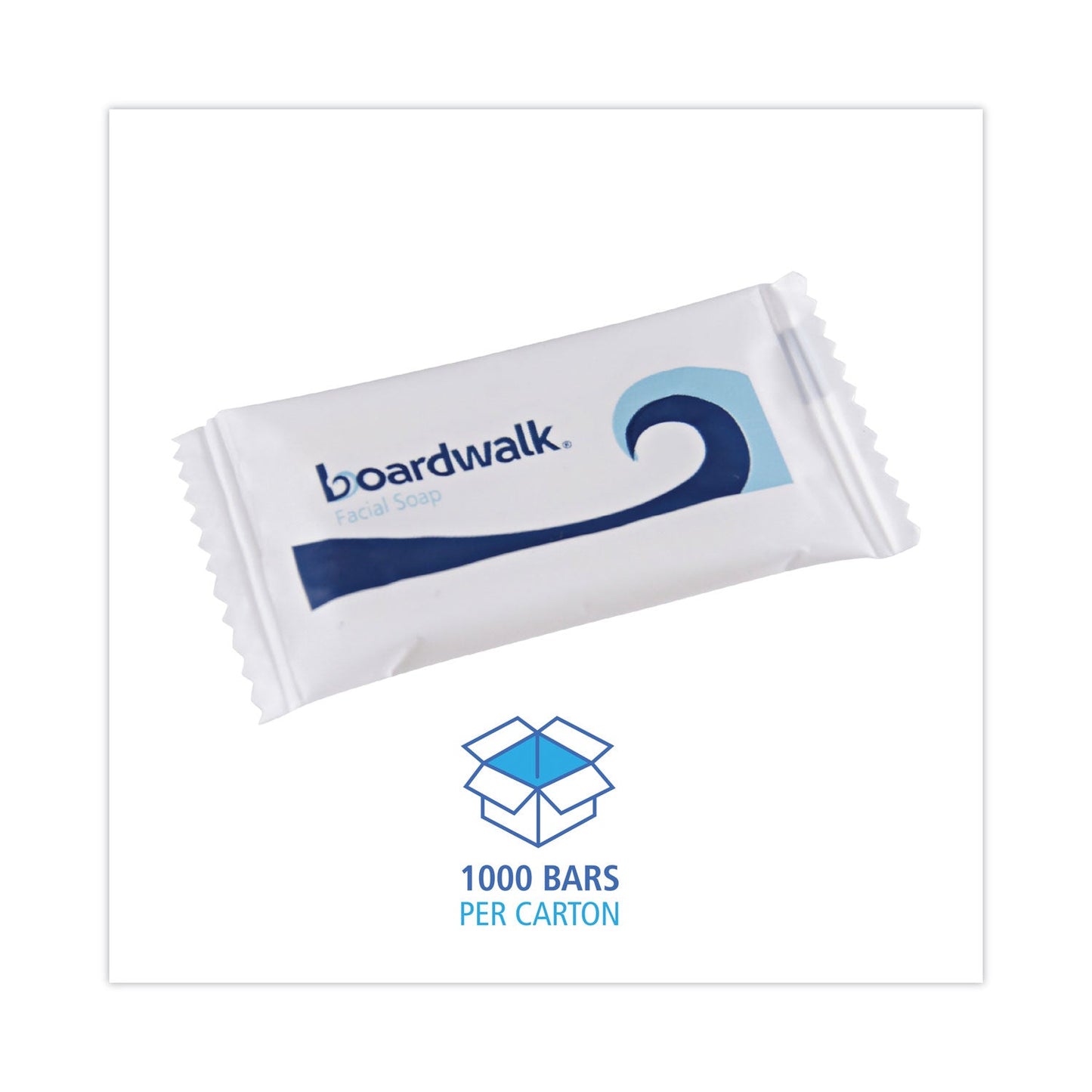 Boardwalk Face and Body Soap, Flow Wrapped, Floral Fragrance, # 1/2 Bar, 1000/Carton