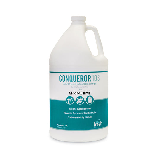 Fresh Products Conqueror 103 Odor Counteractant Concentrate, Springtime, 1 gal Bottle, 4/Carton