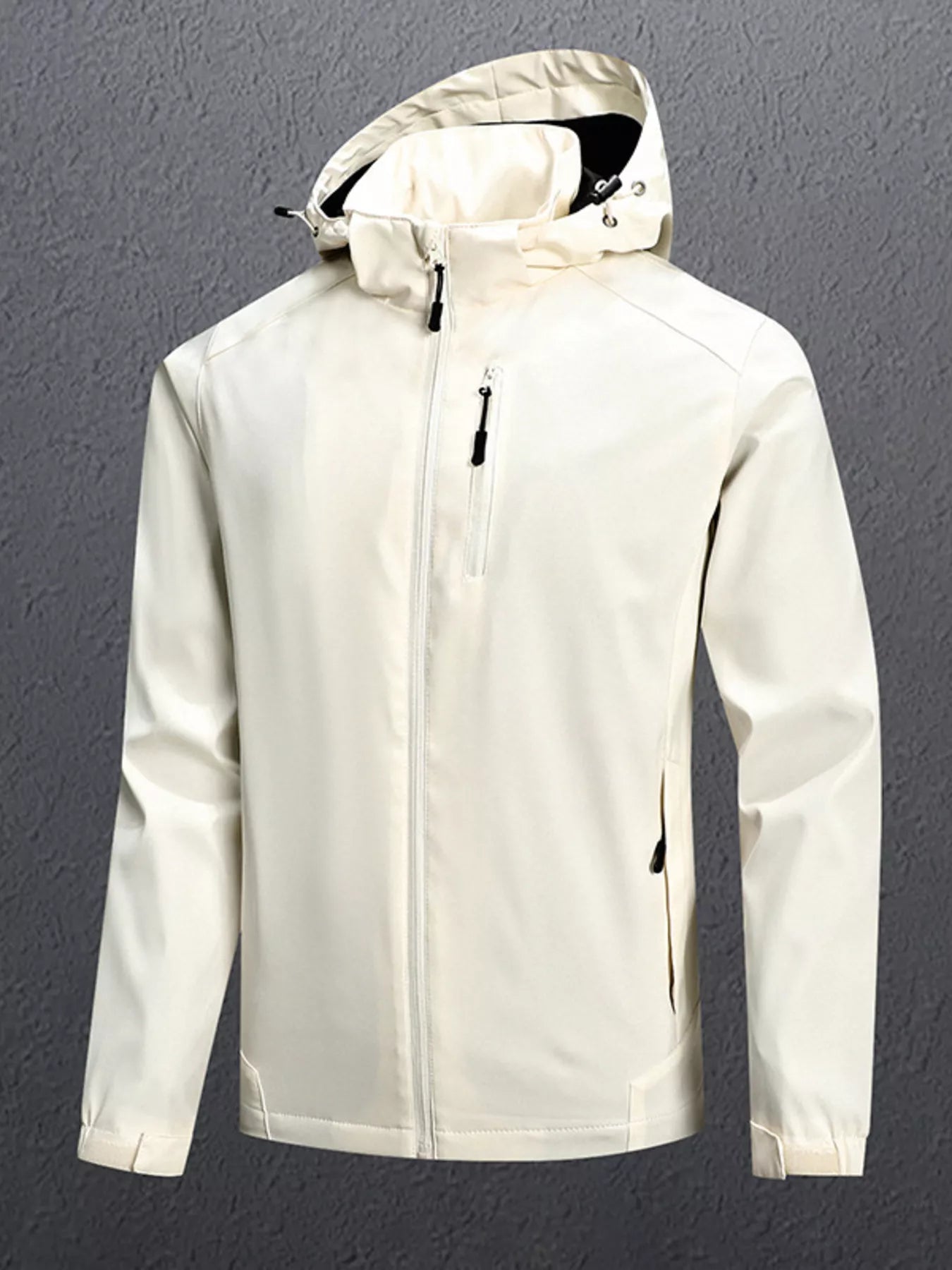 Men's Plus Size Zip Up Long Sleeve Hooded Jacket