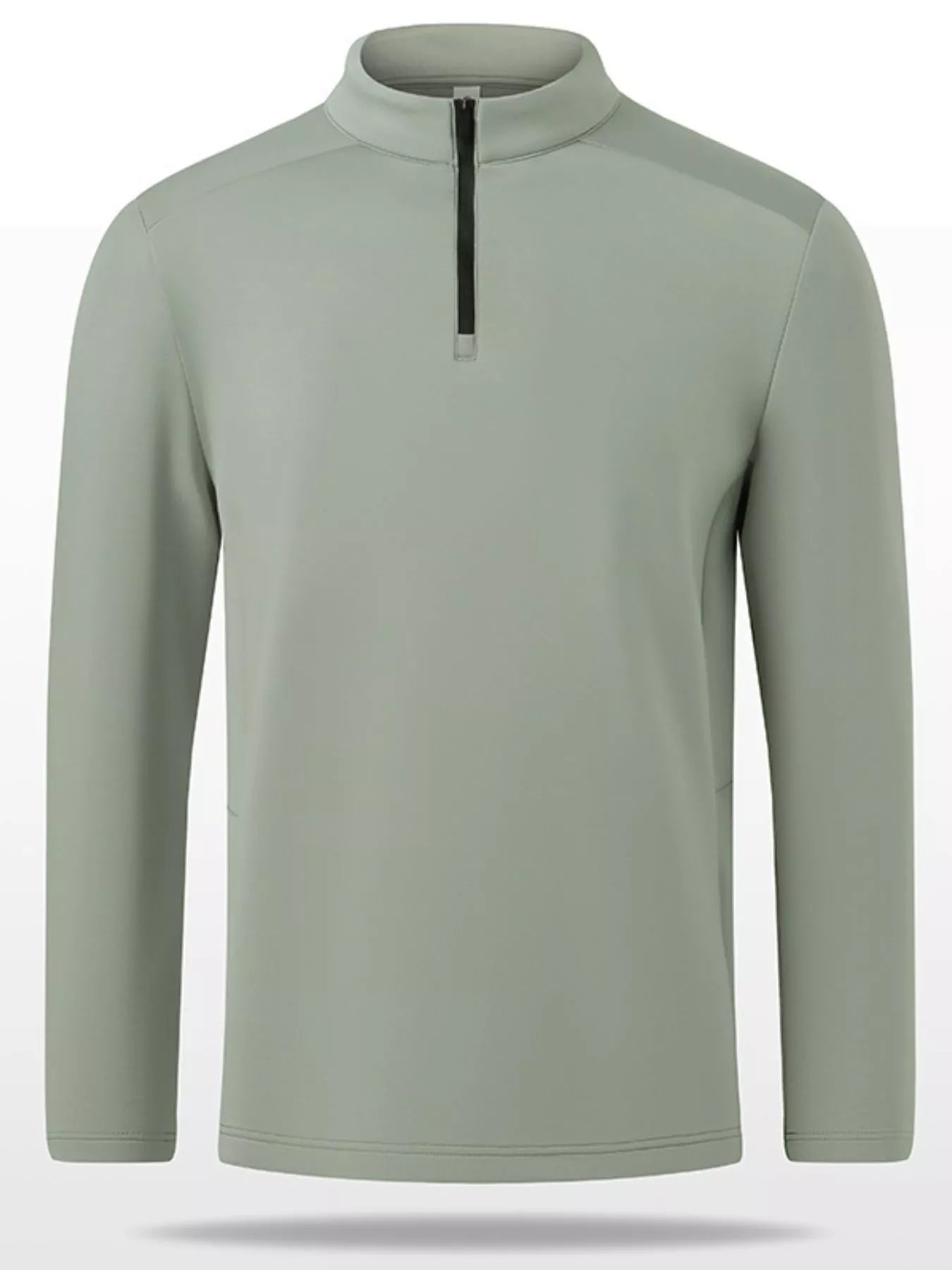 Men's Plus Size Long Sleeve Quarter Zip T-Shirt