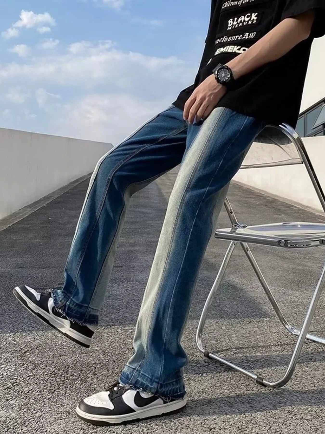 Men's Full Size Straight Leg Jeans Plus Size