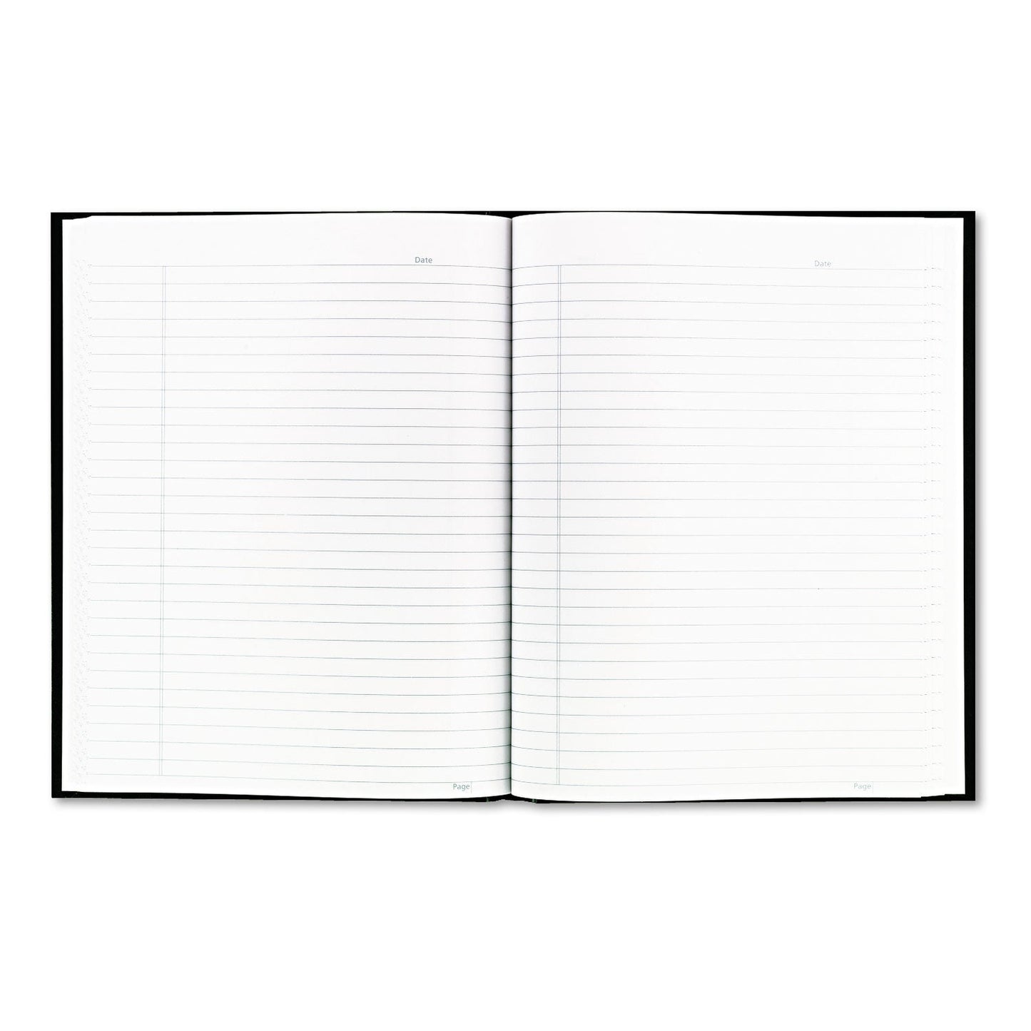 Blueline Business Notebook with Self-Adhesive Labels, 1 Subject, Medium/College Rule, Black Cover, 9.25 x 7.25, 192 Sheets
