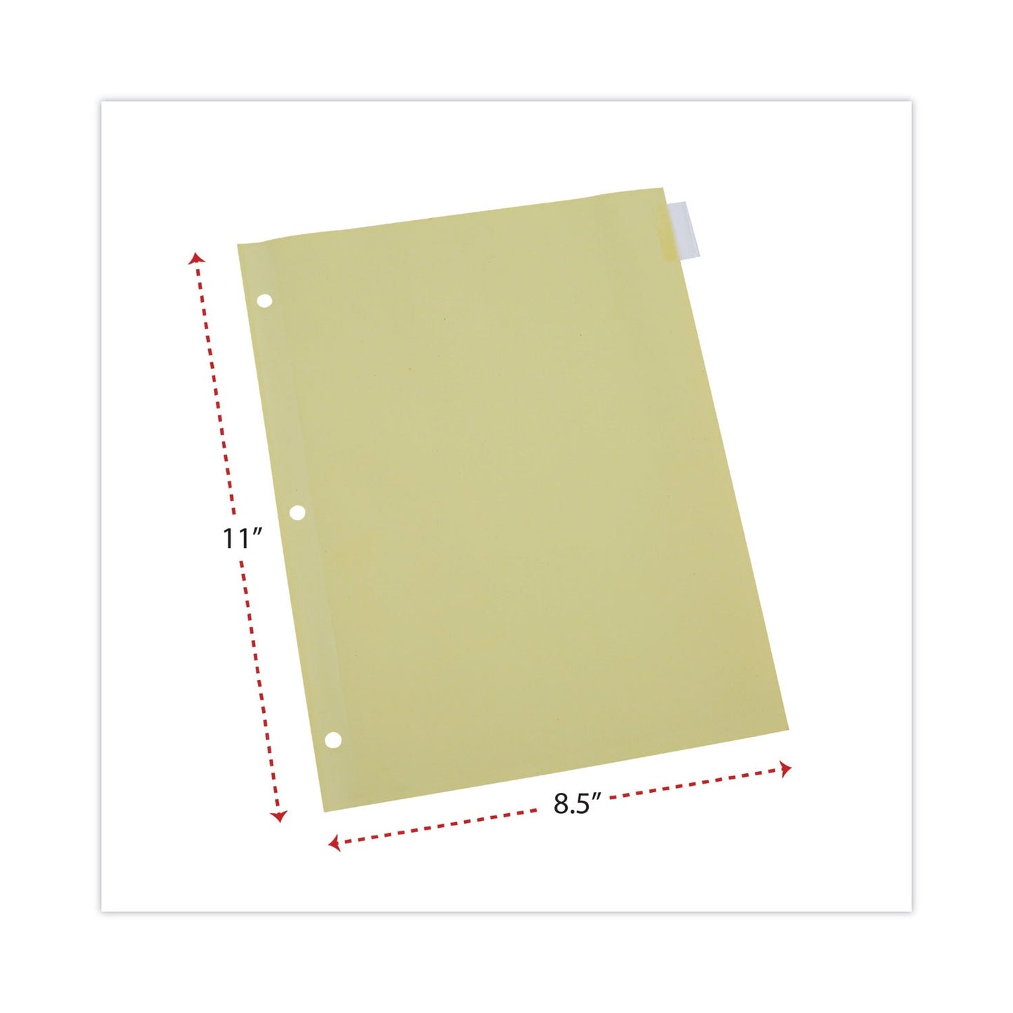 Universal Insertable Tab Index, 8-Tab, 11 x 8.5, Buff, Clear Tabs, 24 Sets
