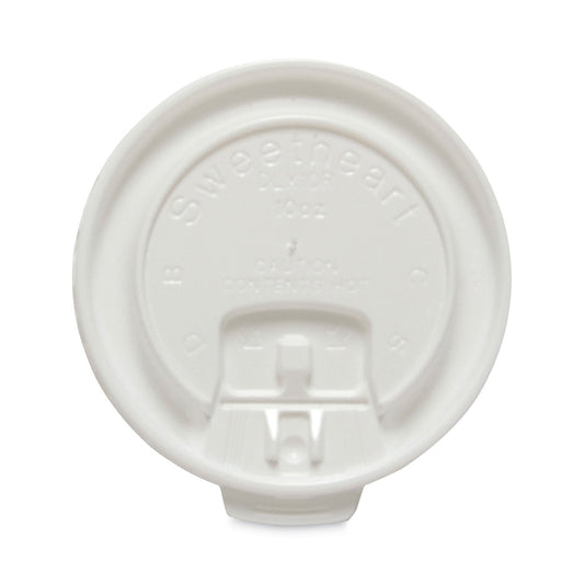 Dart Lift Back and Lock Tab Cup Lids for Foam Cups, Fits 10 oz Trophy Cups, White, 2,000/Carton
