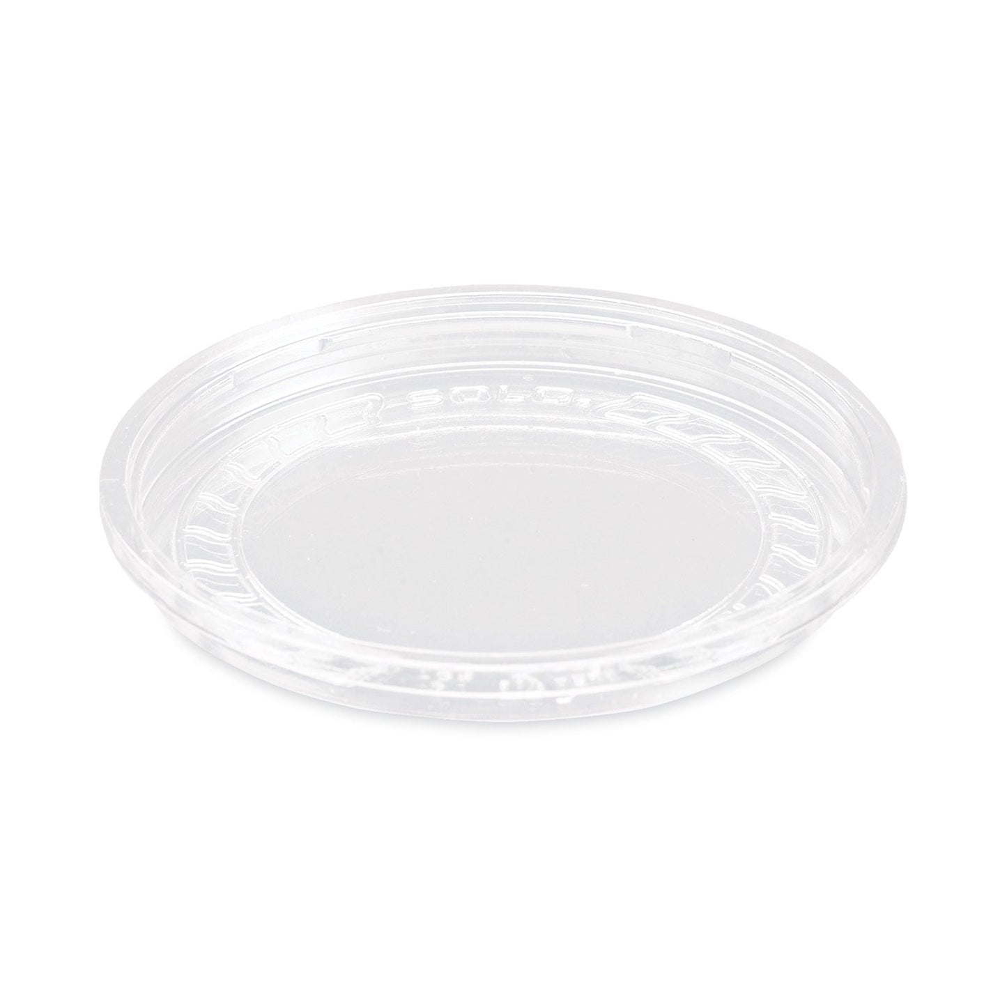 Dart Bare Eco-Forward RPET Deli Container Lids, Recessed Lid, Fits 8 oz, Clear, Plastic, 50/Pack, 10 Packs/Carton