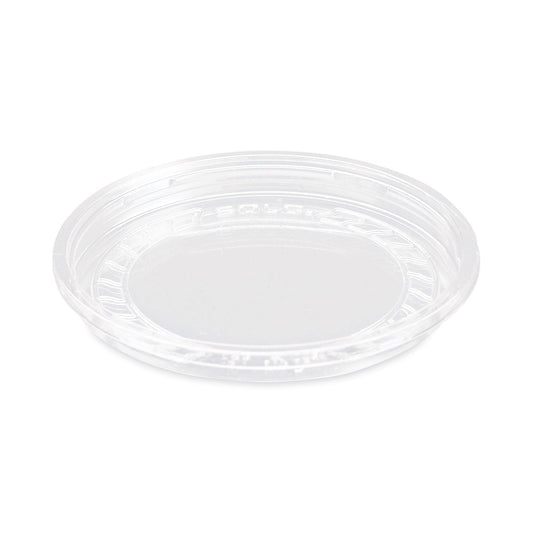 Dart Bare Eco-Forward RPET Deli Container Lids, Recessed Lid, Fits 8 oz, Clear, Plastic, 50/Pack, 10 Packs/Carton