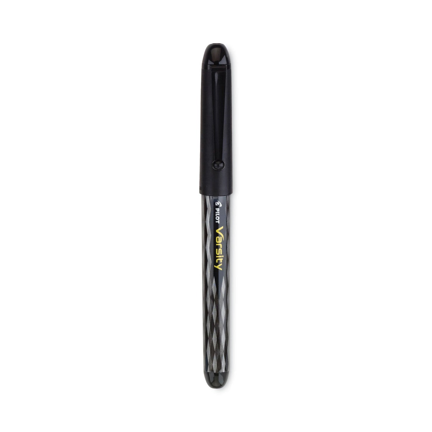 Pilot Varsity Fountain Pen, Medium 1 mm, Black Ink, Gray Pattern Wrap