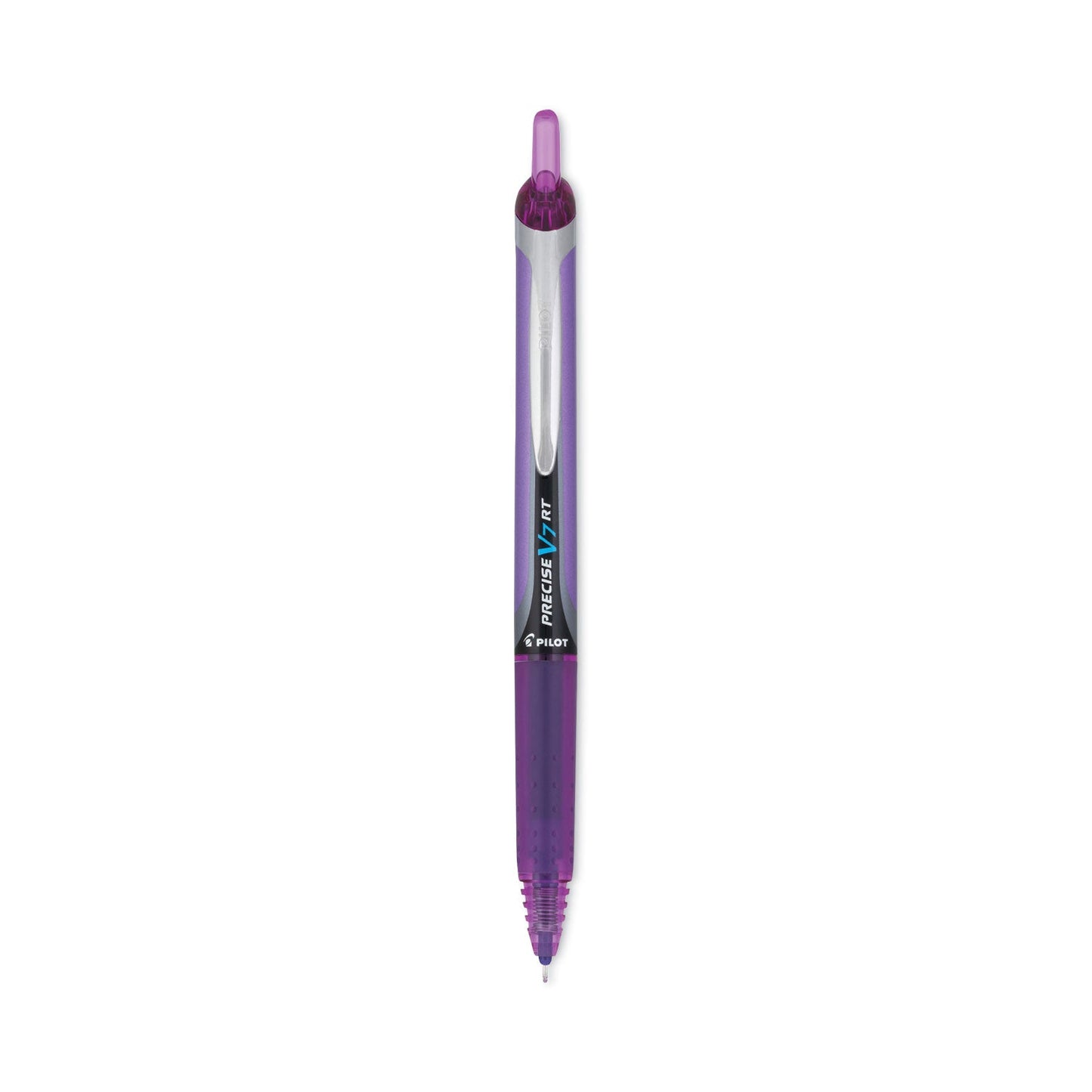 Pilot Precise V7RT Roller Ball Pen, Retractable, Fine 0.7 mm, Purple Ink, Purple Barrel