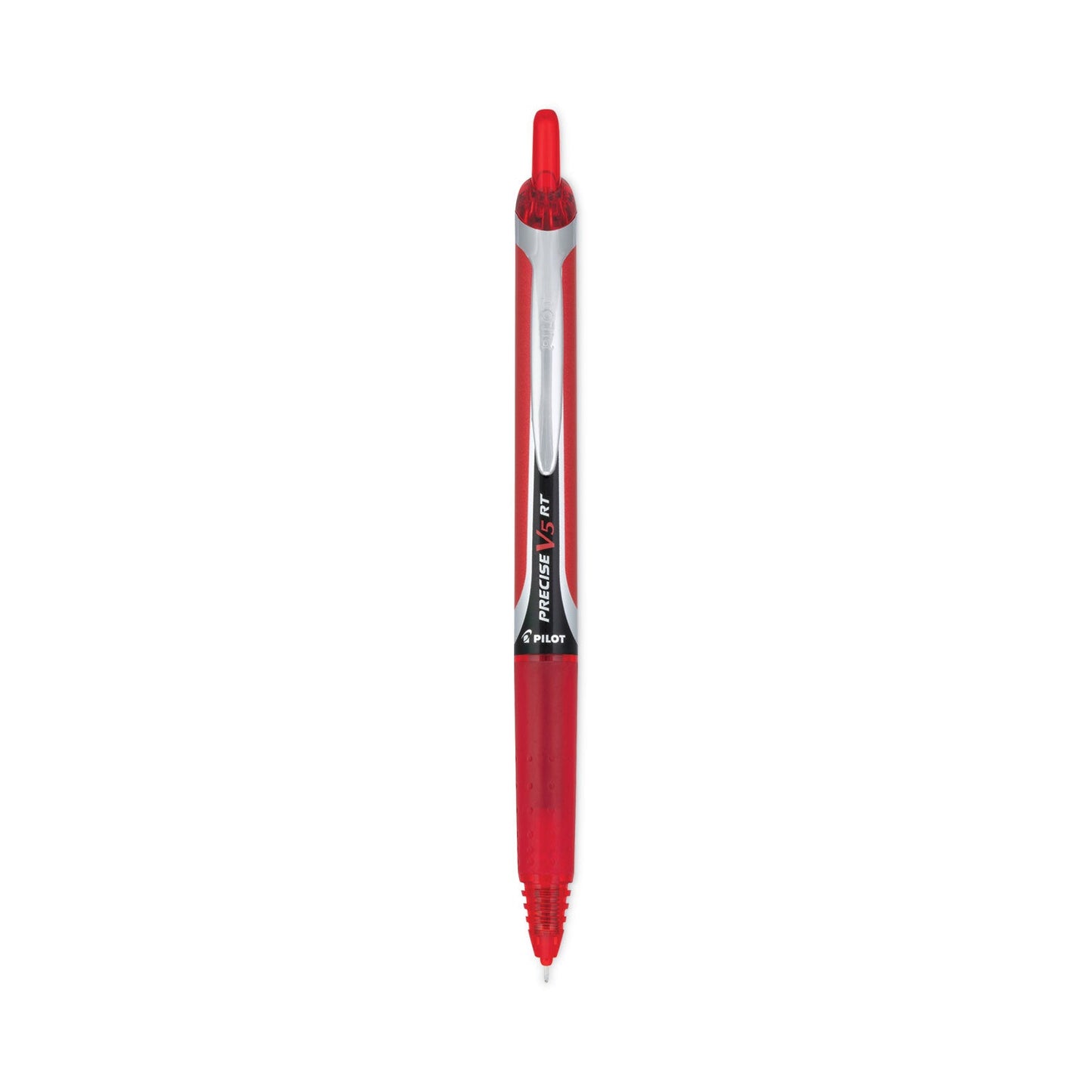 Pilot Precise V5RT Roller Ball Pen, Retractable, Extra-Fine 0.5 mm, Red Ink, Red Barrel