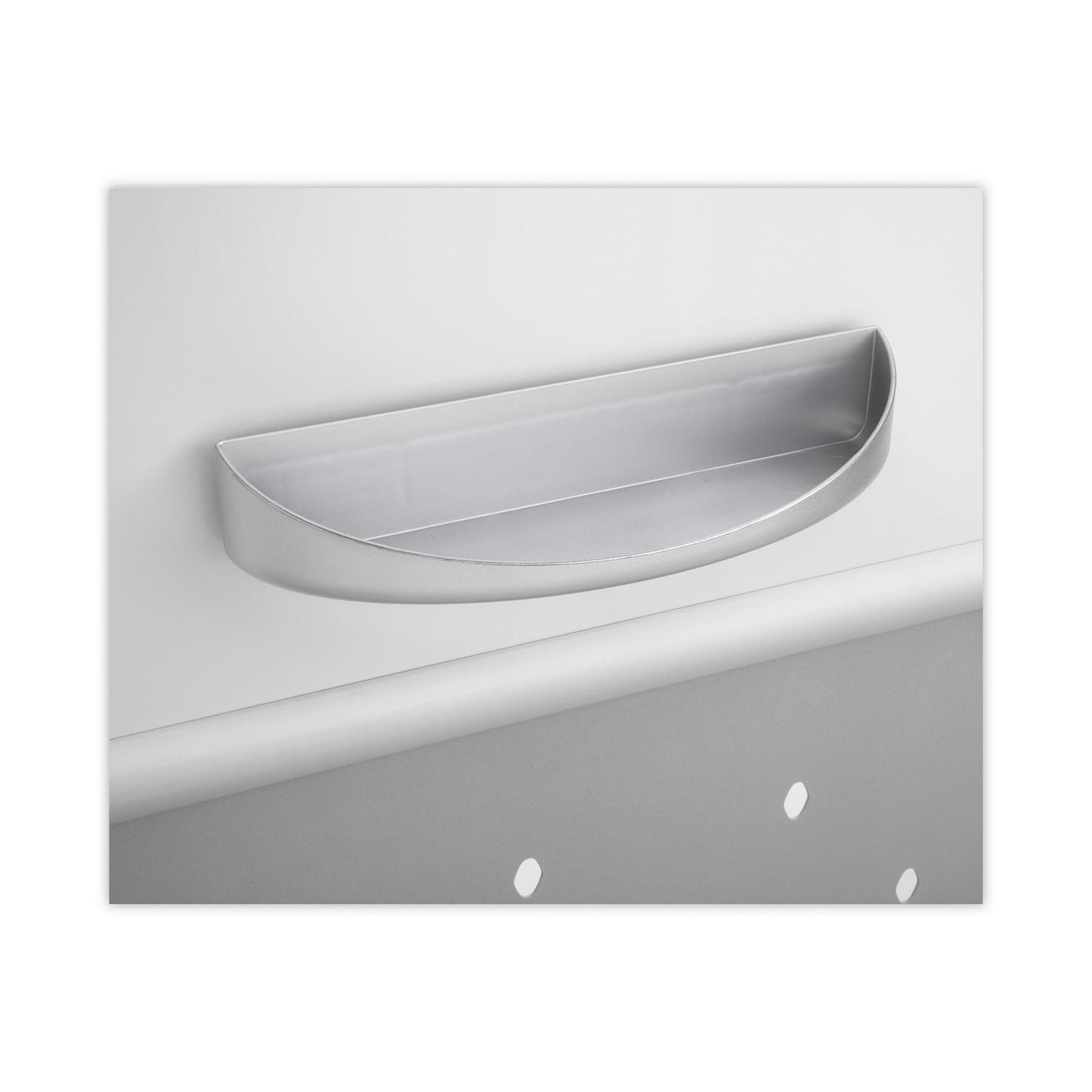 Safco Rumba Whiteboard Screen Accessories, Eraser Tray, 12.25 x 3.5 x 2.25, Magnetic Mount, Silver