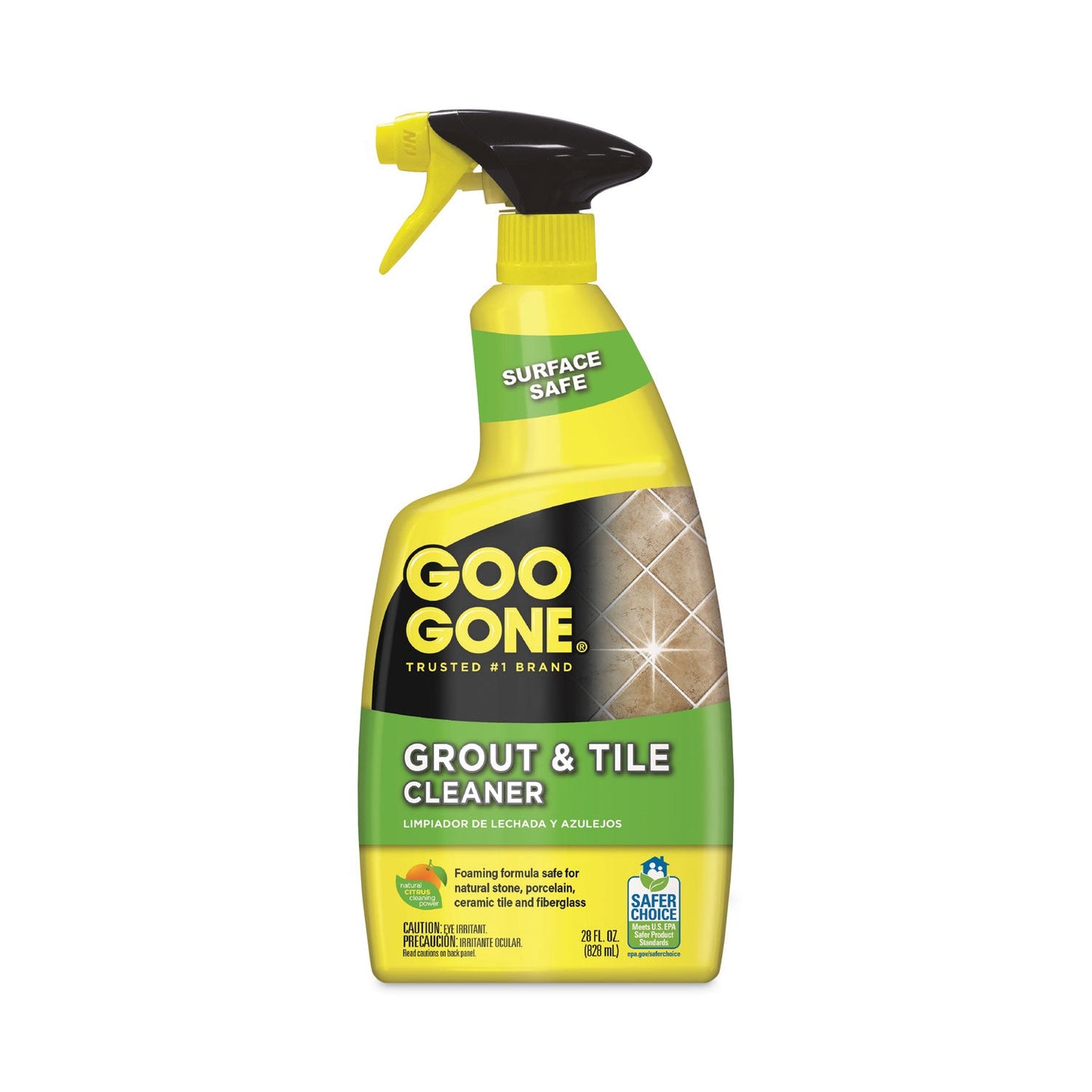 Goo Gone Grout and Tile Cleaner, Citrus Scent, 28 oz Trigger Spray Bottle, 6/CT