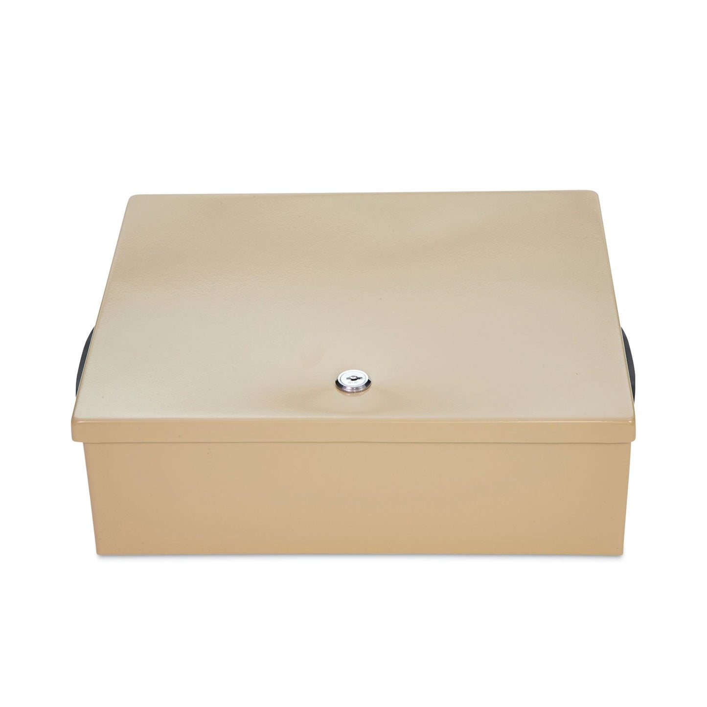 CONTROLTEK Jumbo Locking Cash Box, 1 Compartment, 14.38 x 11 x 4.13, Sand