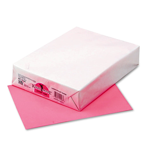 Pacon Kaleidoscope Multipurpose Colored Paper, 24 lb Bond Weight, 8.5 x 11, Hyper Pink, 500/Ream